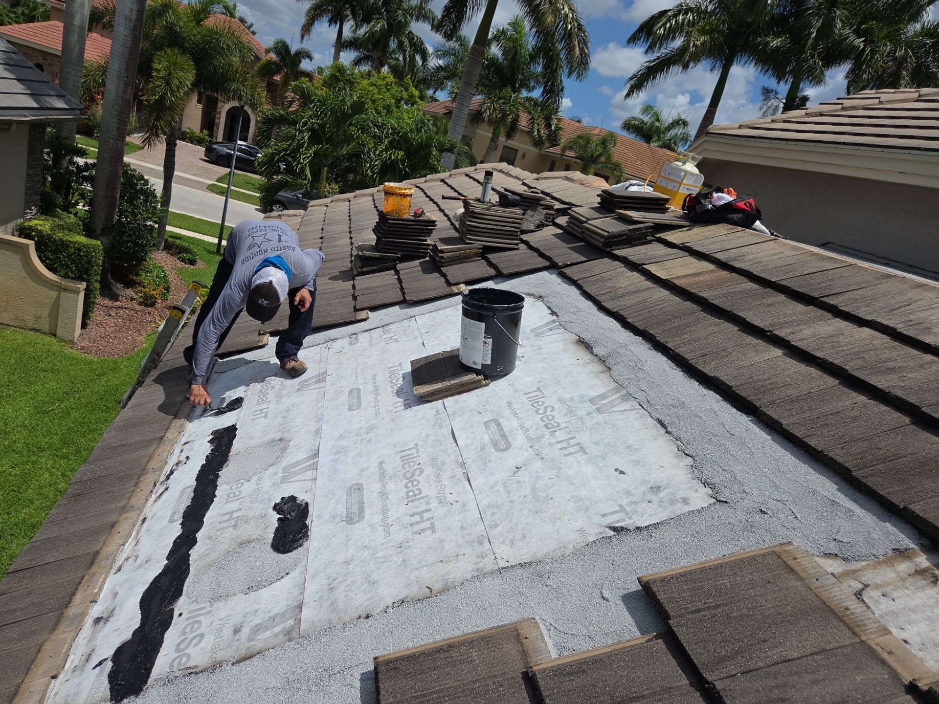 Concrete Tile Roof Repair and Underlayment Replacement in Wellington by Aastro Roofing