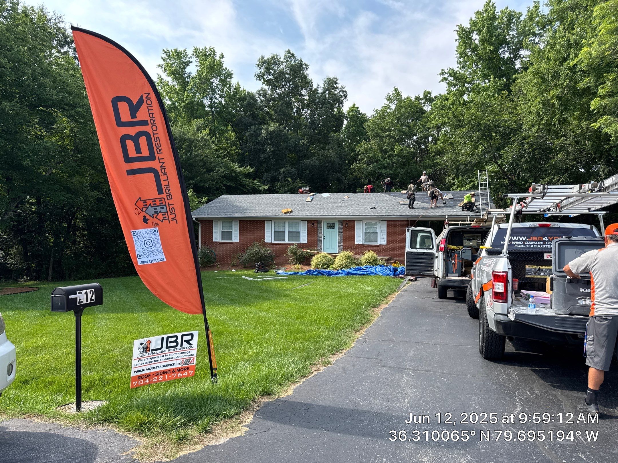 Roof and gutter replacement by hail and wind damage by Just Brilliant Restoration JBR