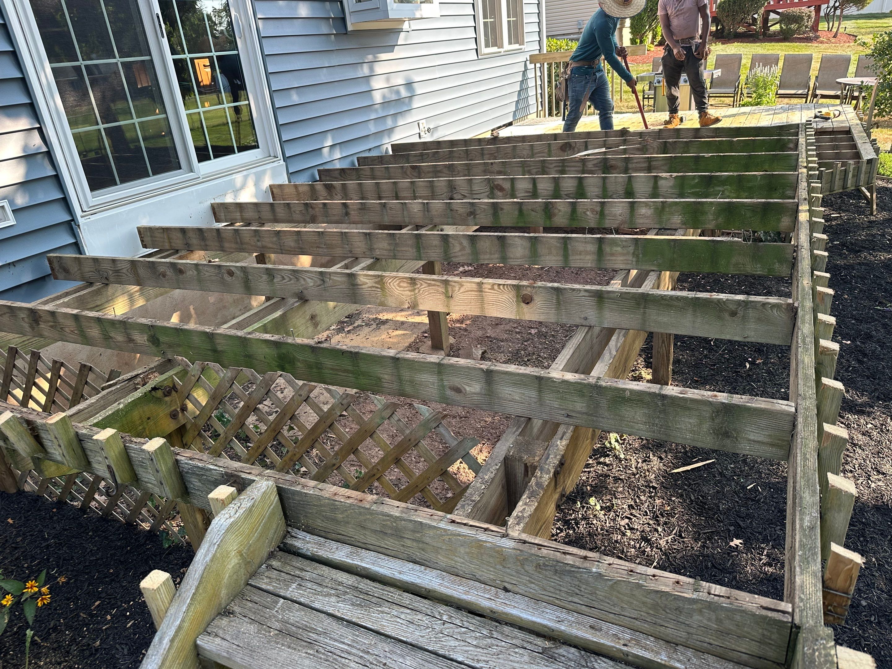 Deck resurface with Trex and cable rails by deck guardian