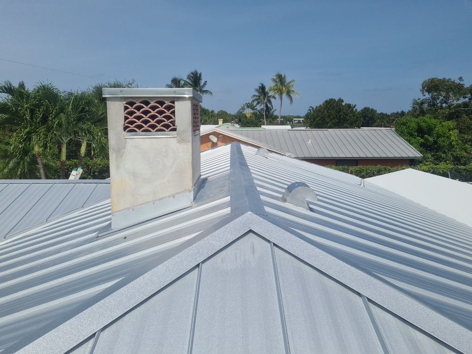 Residential Roofing Installation using 1" Nail strip metal roof by BLUES BROTHERS ROOFING