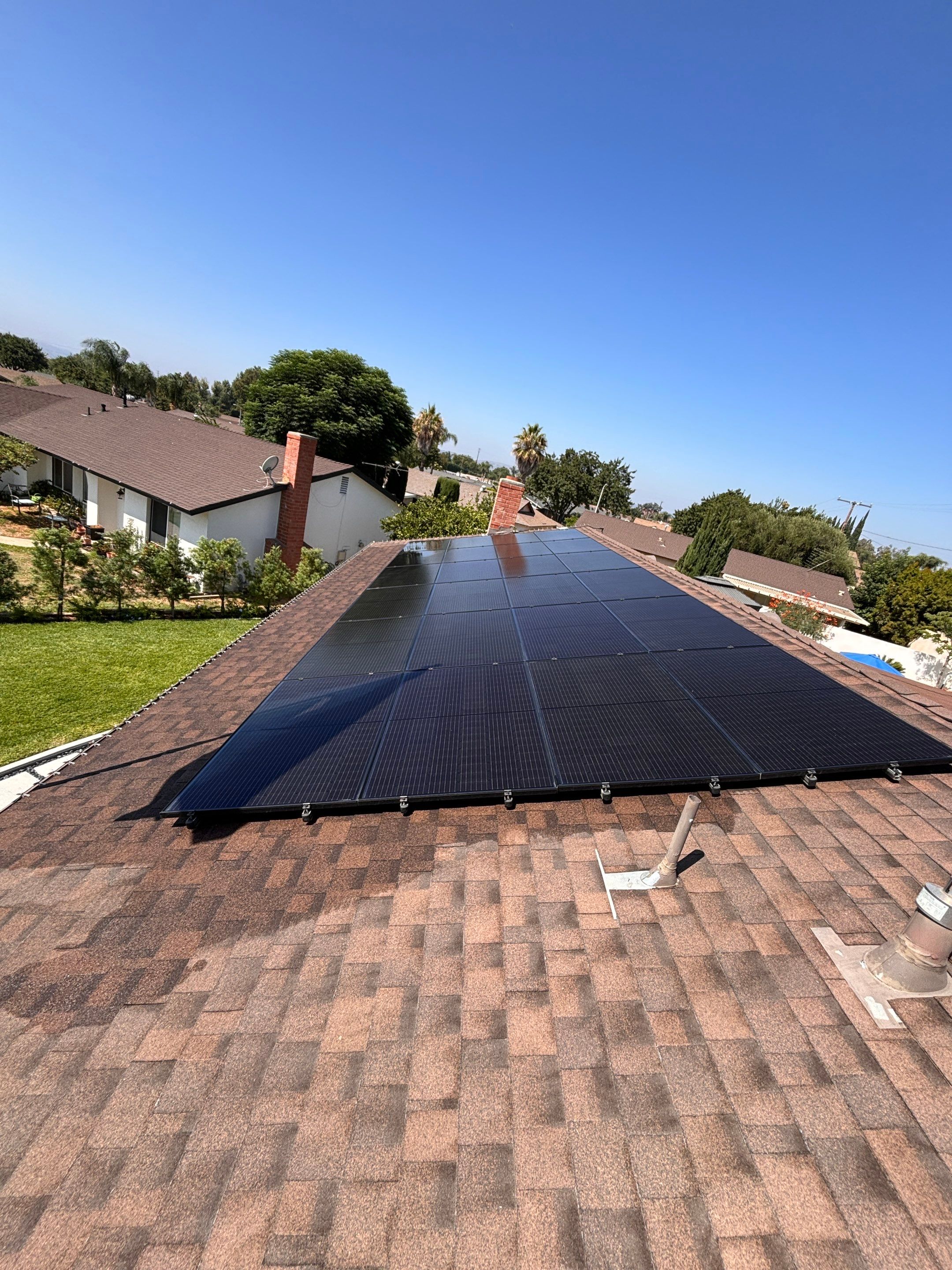 Residential Solar Panel Cleaning in Chino California by Palm Coast Solar Cleaning