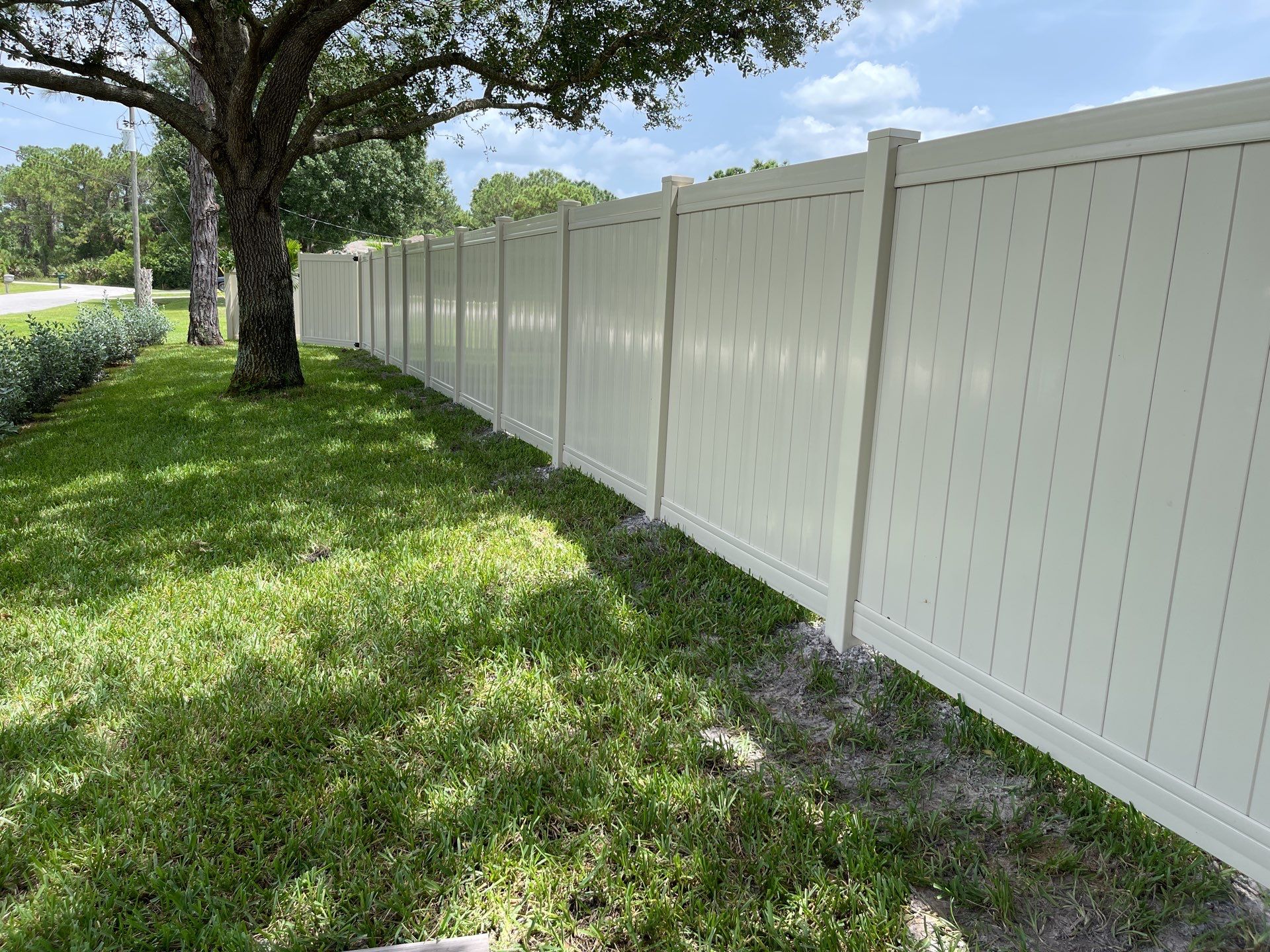 North Port, FL Tan Vinyl Privacy Fence  by Asap fence and gates, LLC
