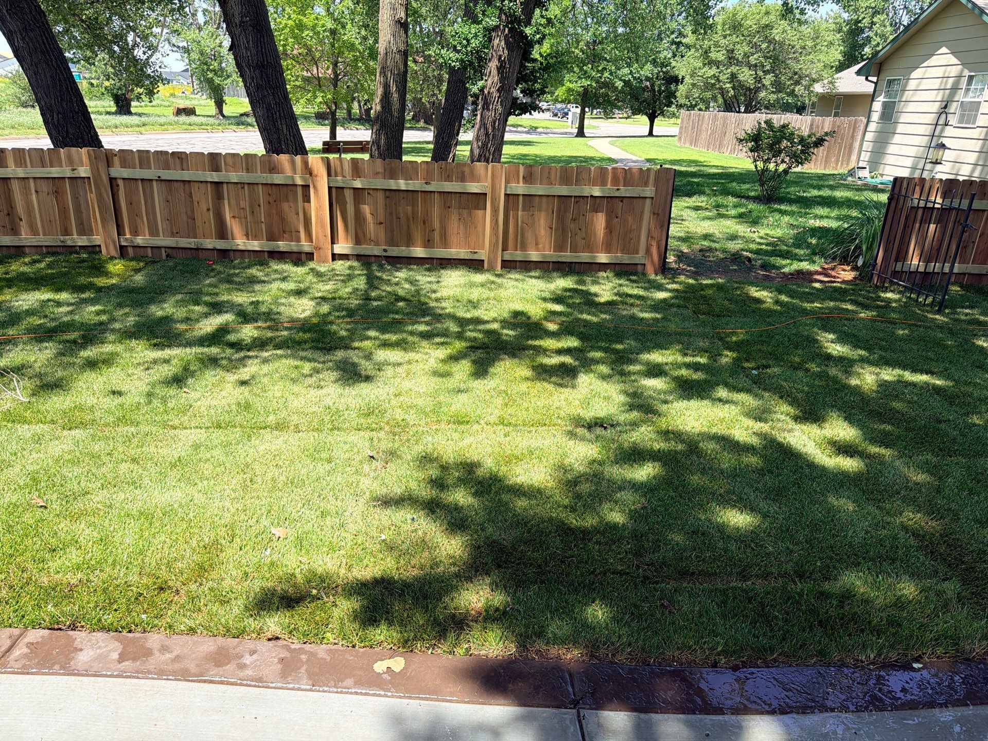 Fresh Sod Installation in Wichita by Four Star Lawn Care