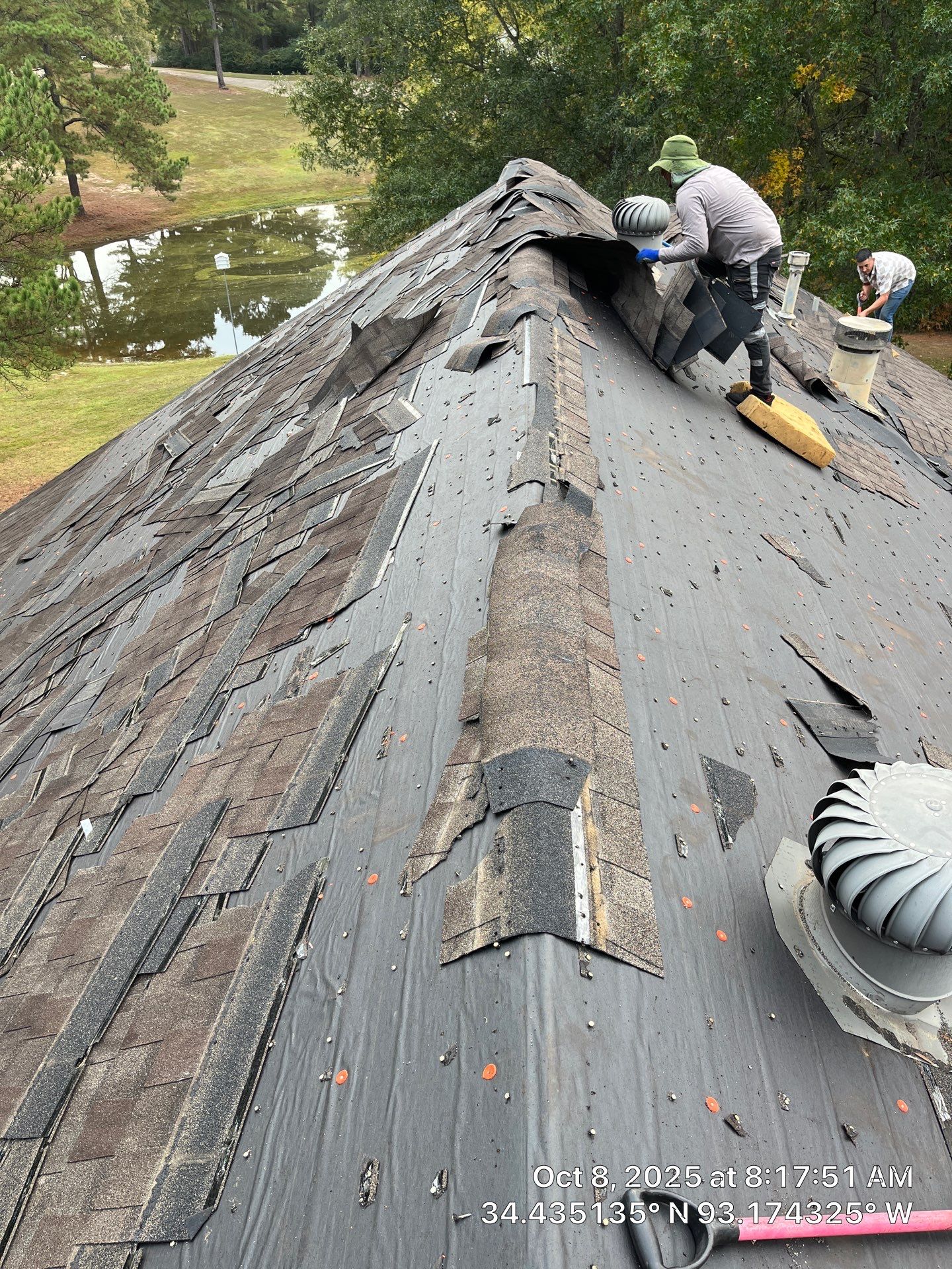 Full Residential Roof Replacement with GAF Timberline HDZ Shingles in Hot Springs by Temple Roofing and Exteriors