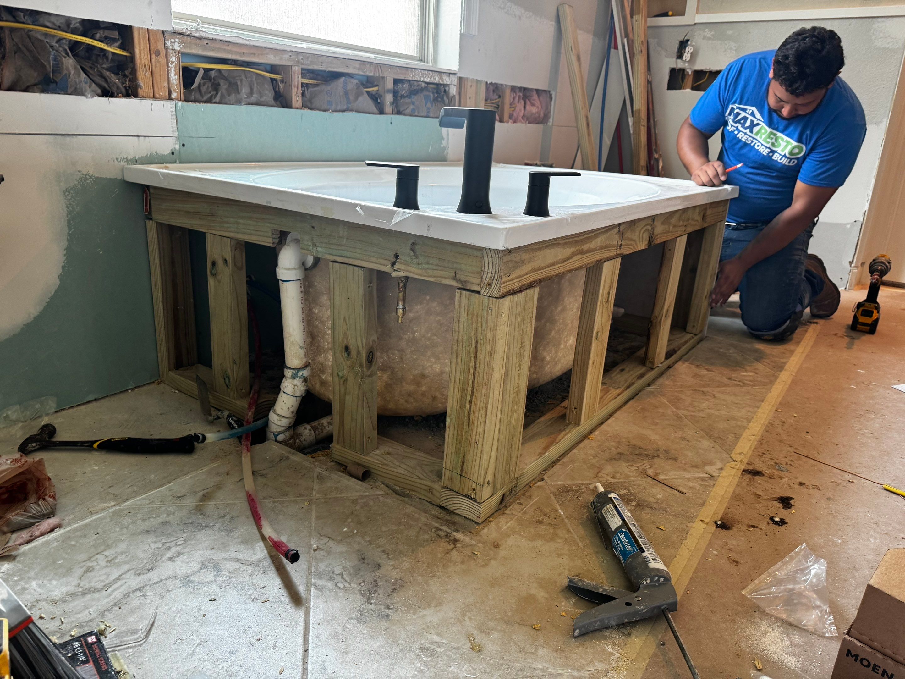 Hidden Plumbing Leak & Bathroom Restoration โ Tomball, TX by MaxResto