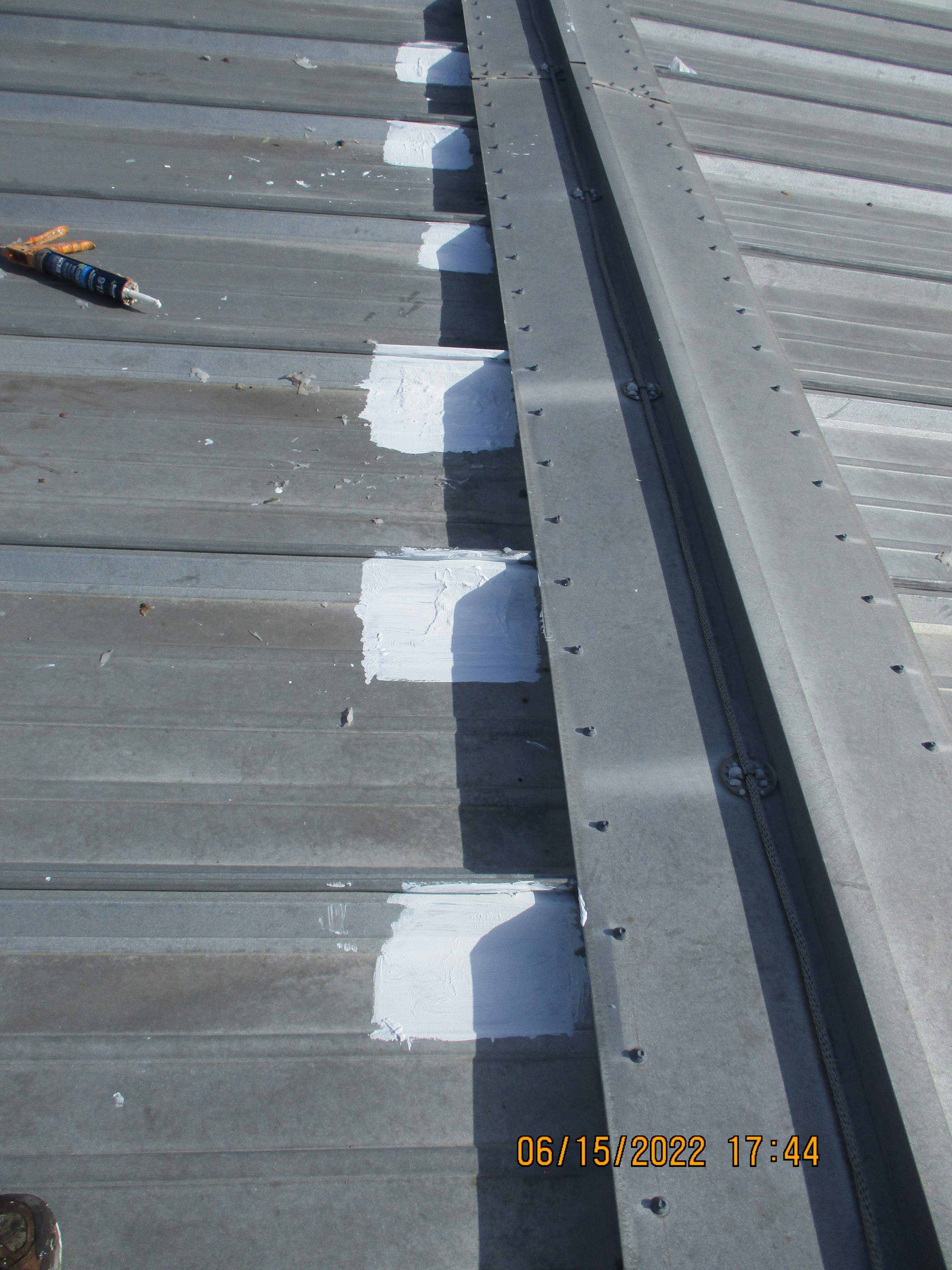 Calder Casino & Race Track Partial Metal Restoration  using #924 Eterna-Sil Premium Silicone Roof Coating by Morton Roofing, Inc.