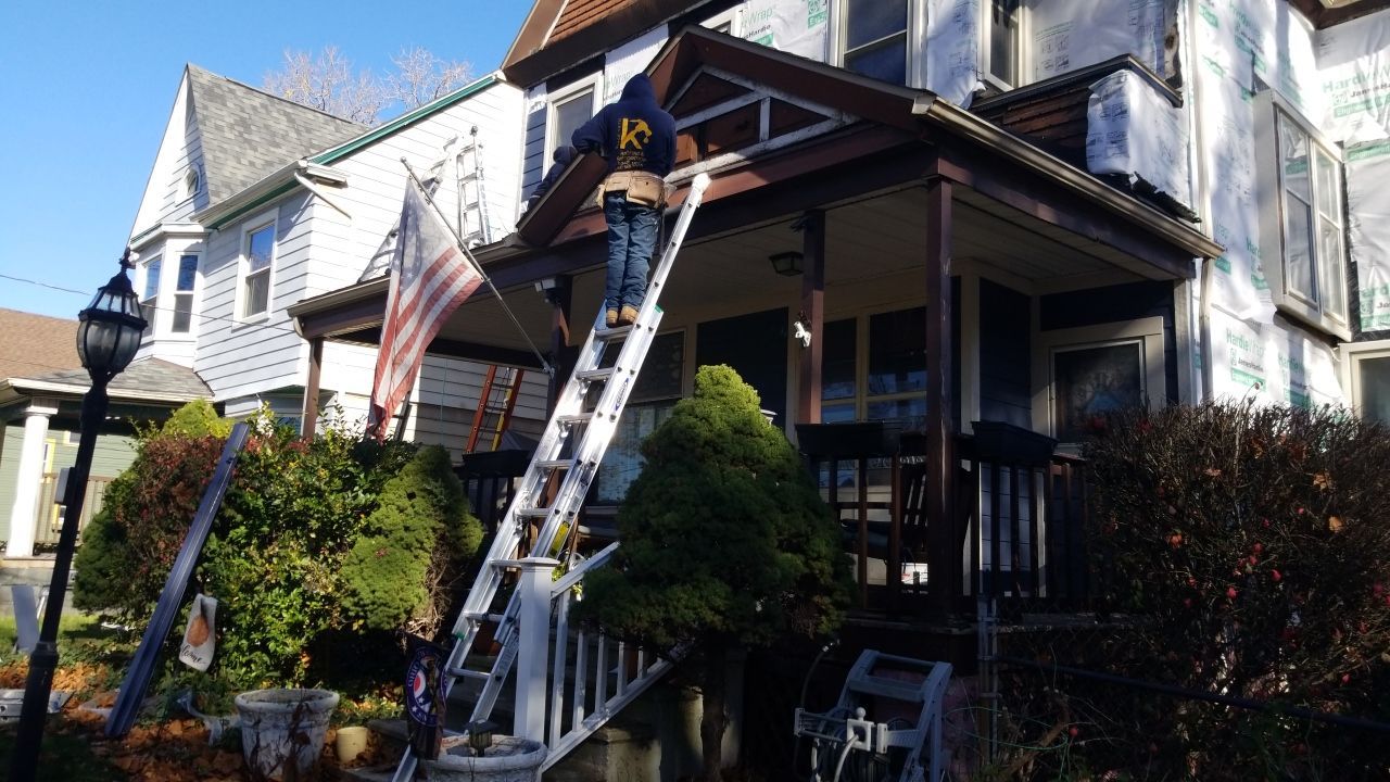 Fire damaged home in Tremont by Absolute Roofing and Construction