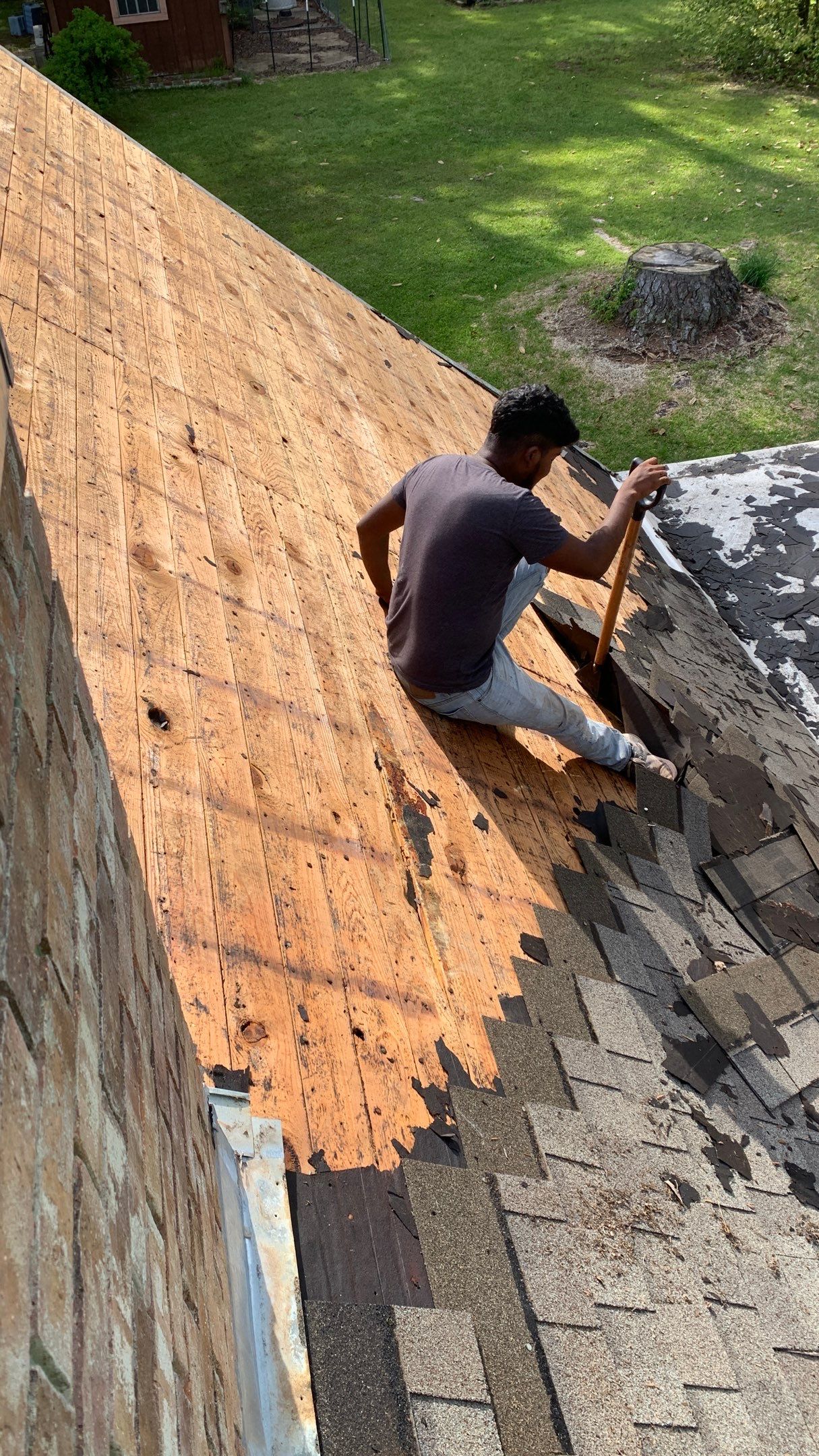 Residential Roofing Installation using 50 mil PVC by Hostetler Roofing