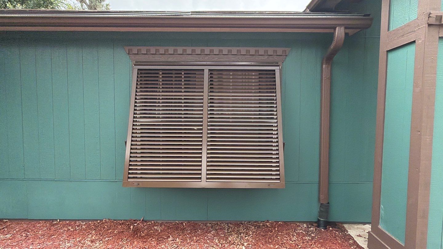 Bahama Shutter (RAL 8014 Sepia Brown) by Smart Guard Shutters