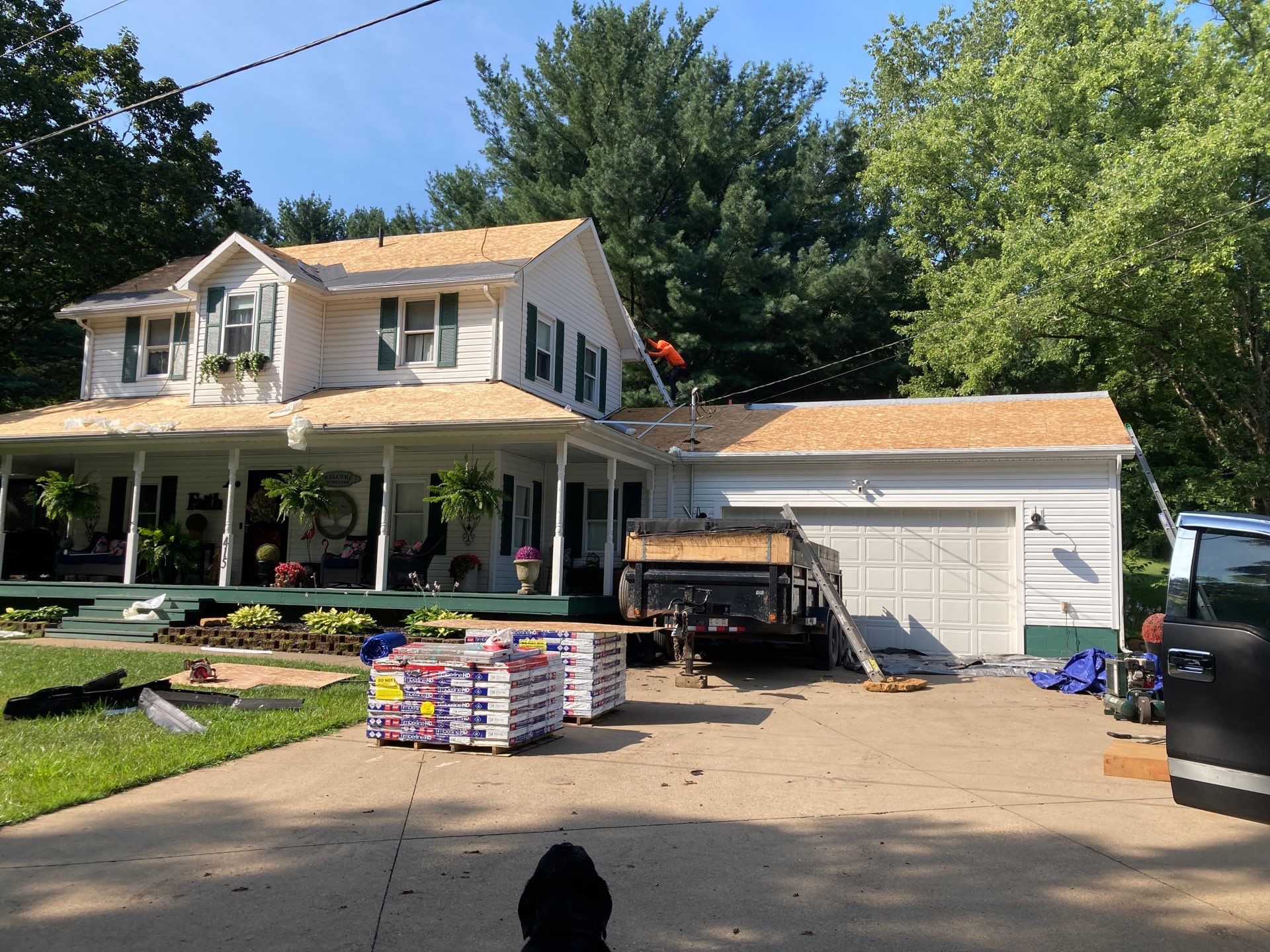 Residential Roofing Installation using GAF Timberline HDZ Oyster Grey by Rainstoppers Roofing