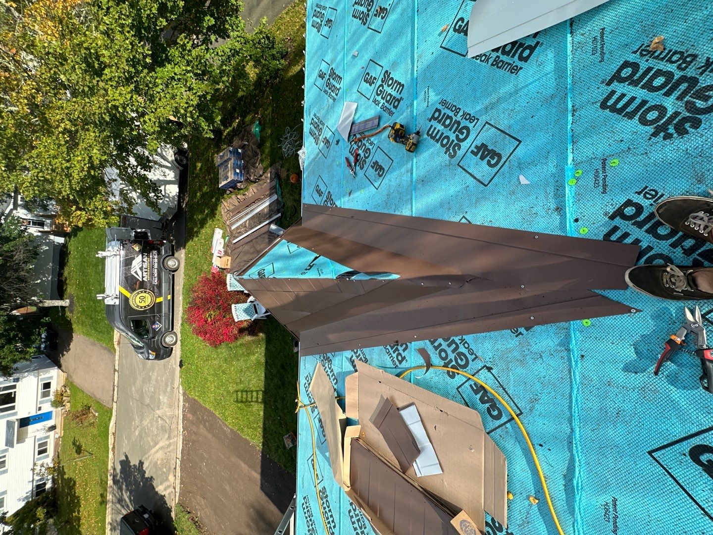 Residential Roofing Installation using Wakefield Bridge Steel Shingle by Ideal Steel by Artisan Roofing & Home Improvements Inc.