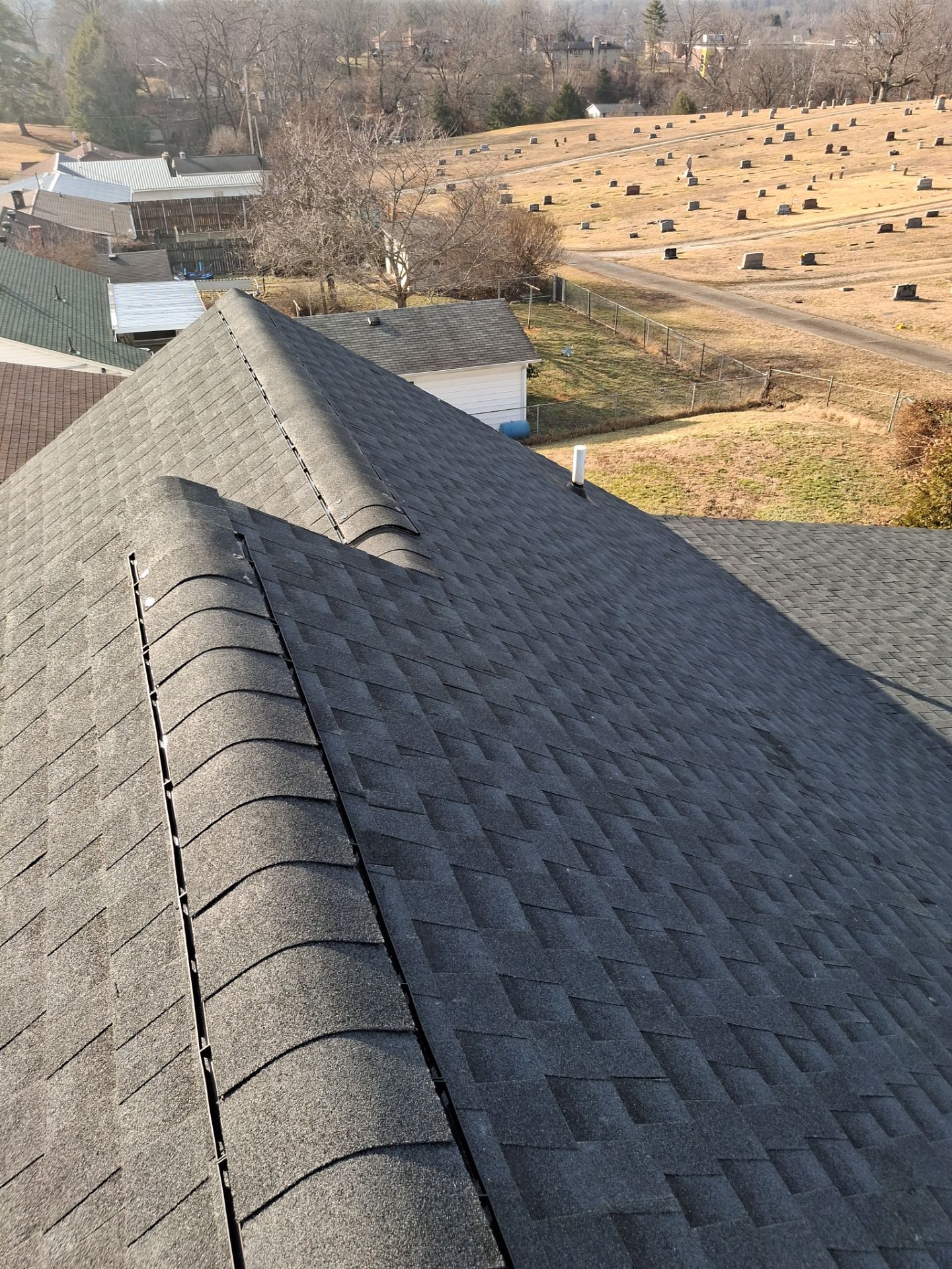 Residential Roofing Installation using GAF Timberline HDZ Charcoal by Rainstoppers Roofing