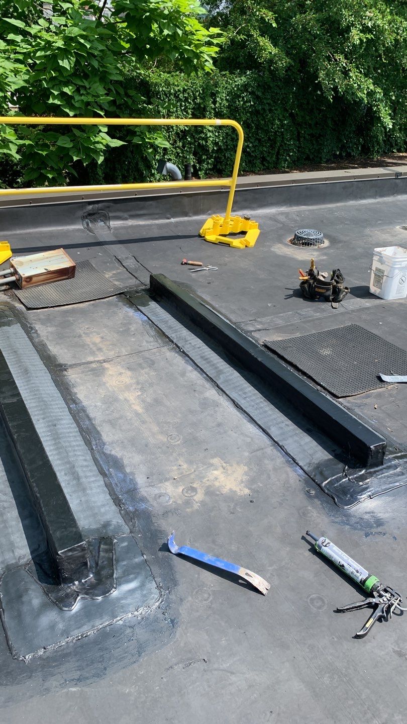 Commercial Roofing Repair using EPDM  by A Plus Exterior