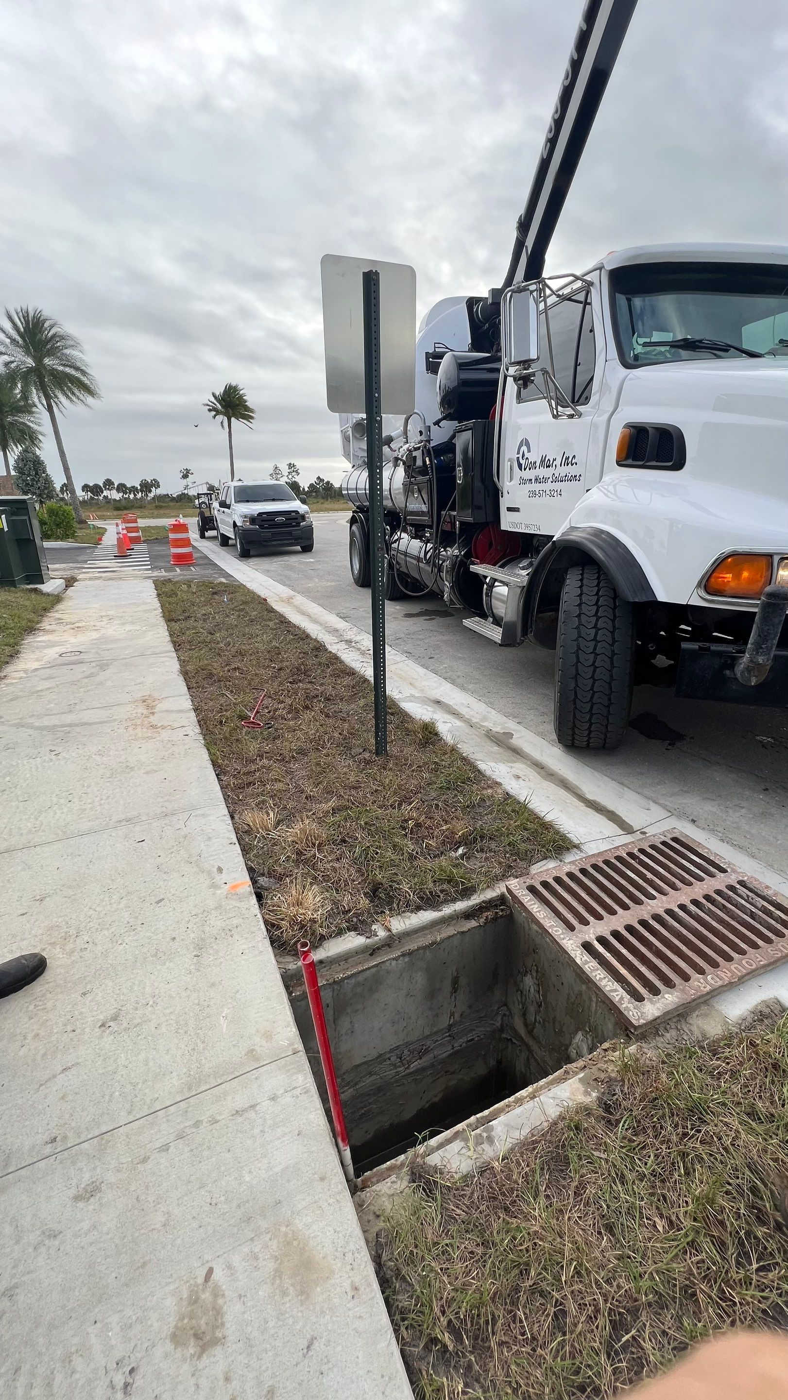 New Construction Storm Drain System Cleaning by APS Power & Water