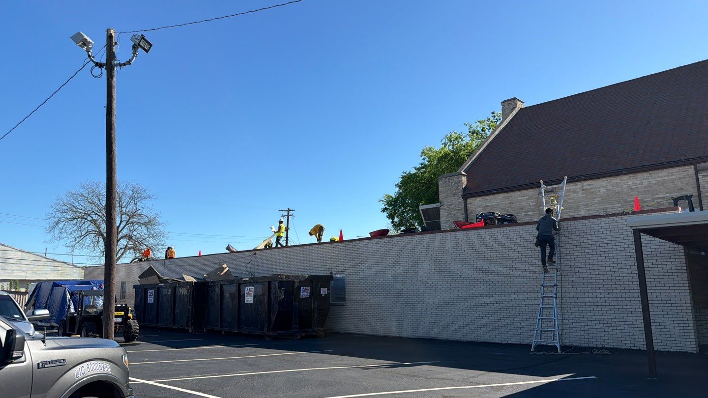 Commercial TPO Roof Replacement in Ardmore for McLish Church by BANA Roofing and Solar Supply