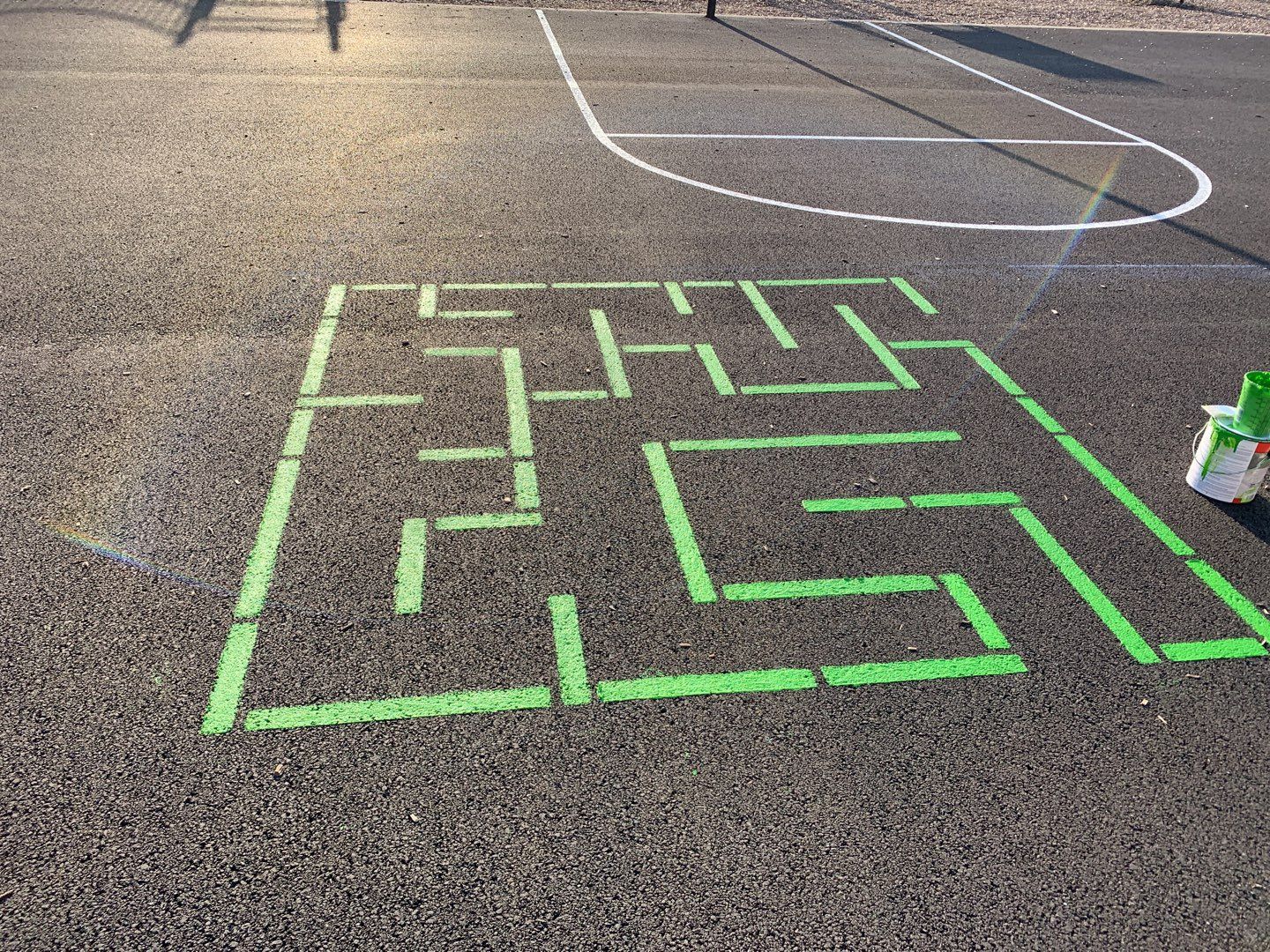 Playground Stencils using SealKrete Floor-Tex