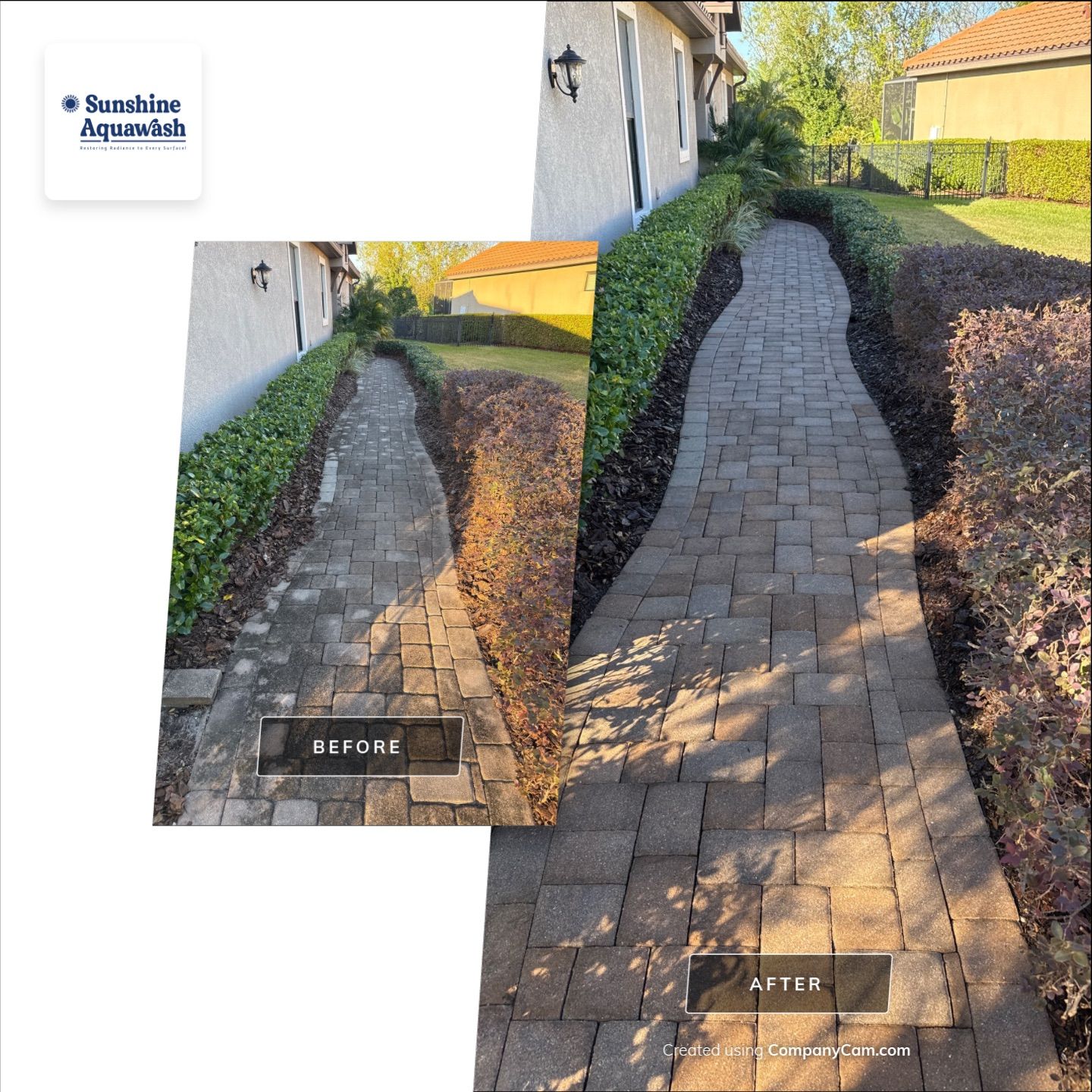 Paver Driveway, Walkway, Patio & Concrete Sidewalk Cleaning in Artisan Lakes Esplanade, Palmetto, FL | Sunshine AquaWash by Sunshine AquaWash