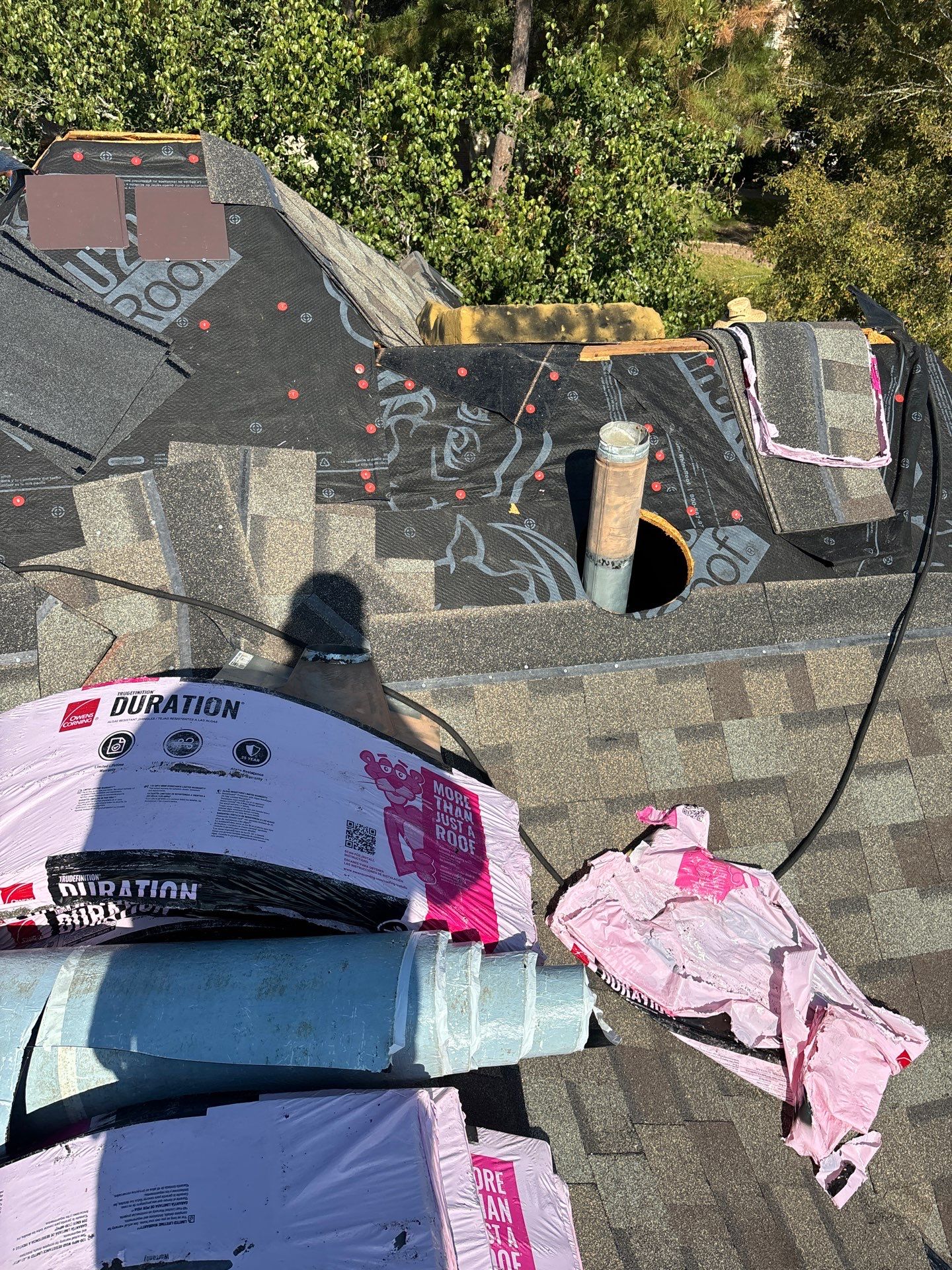 Residential Roofing Installation using Owen's Corning Duration (Lifetime) Shingles by Roof Repair Company
