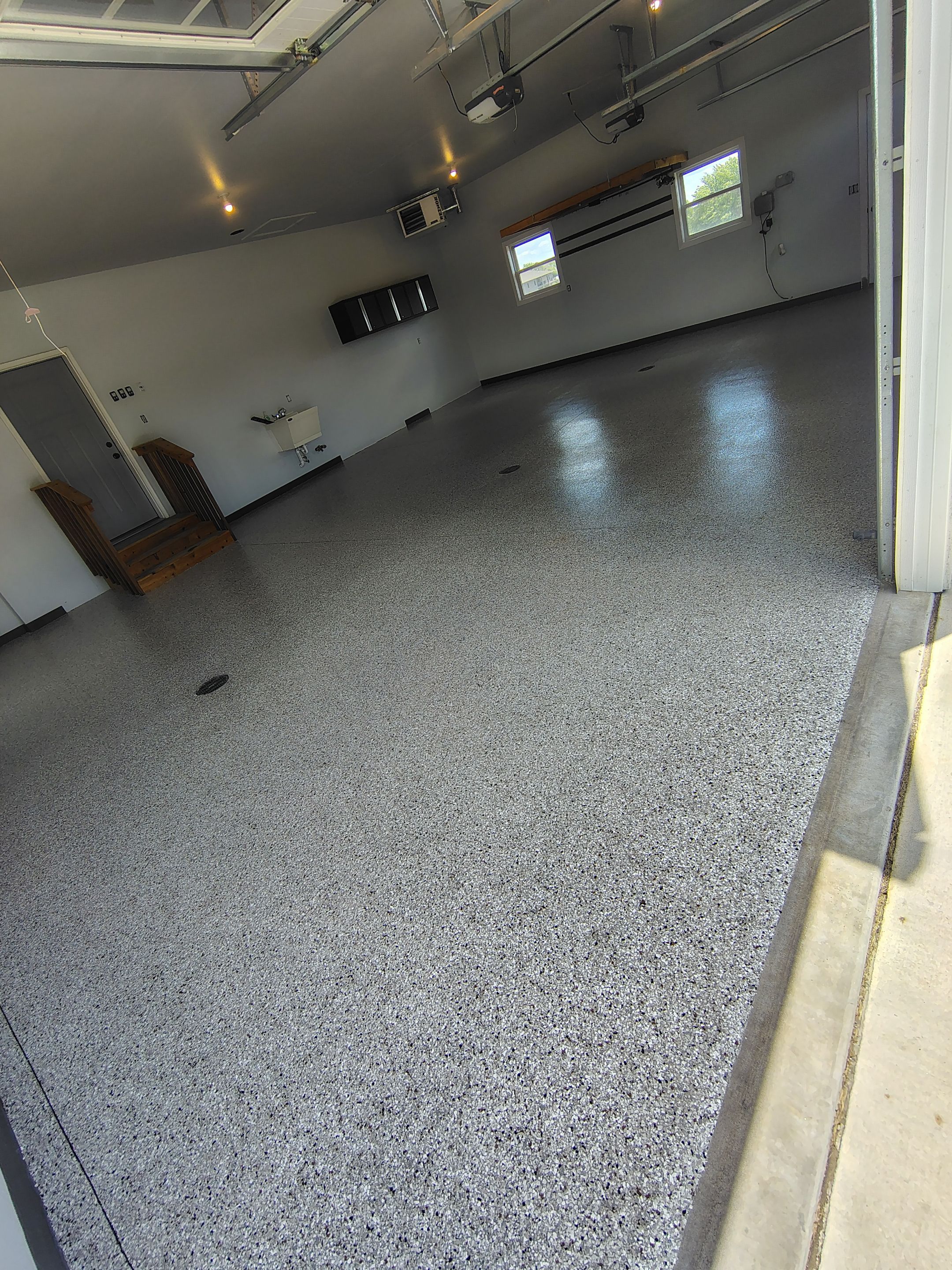 Multi-Car Garage Concrete Coating and Crack Repair in Dell Rapids by Select Painting, Coatings & Garage Cabinets
