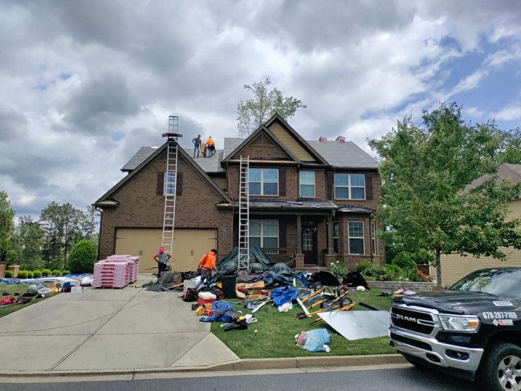 Residential Roofing Installation using Owens Corning TruDef Peppermill Gray by Inspector Roofing and Restoration