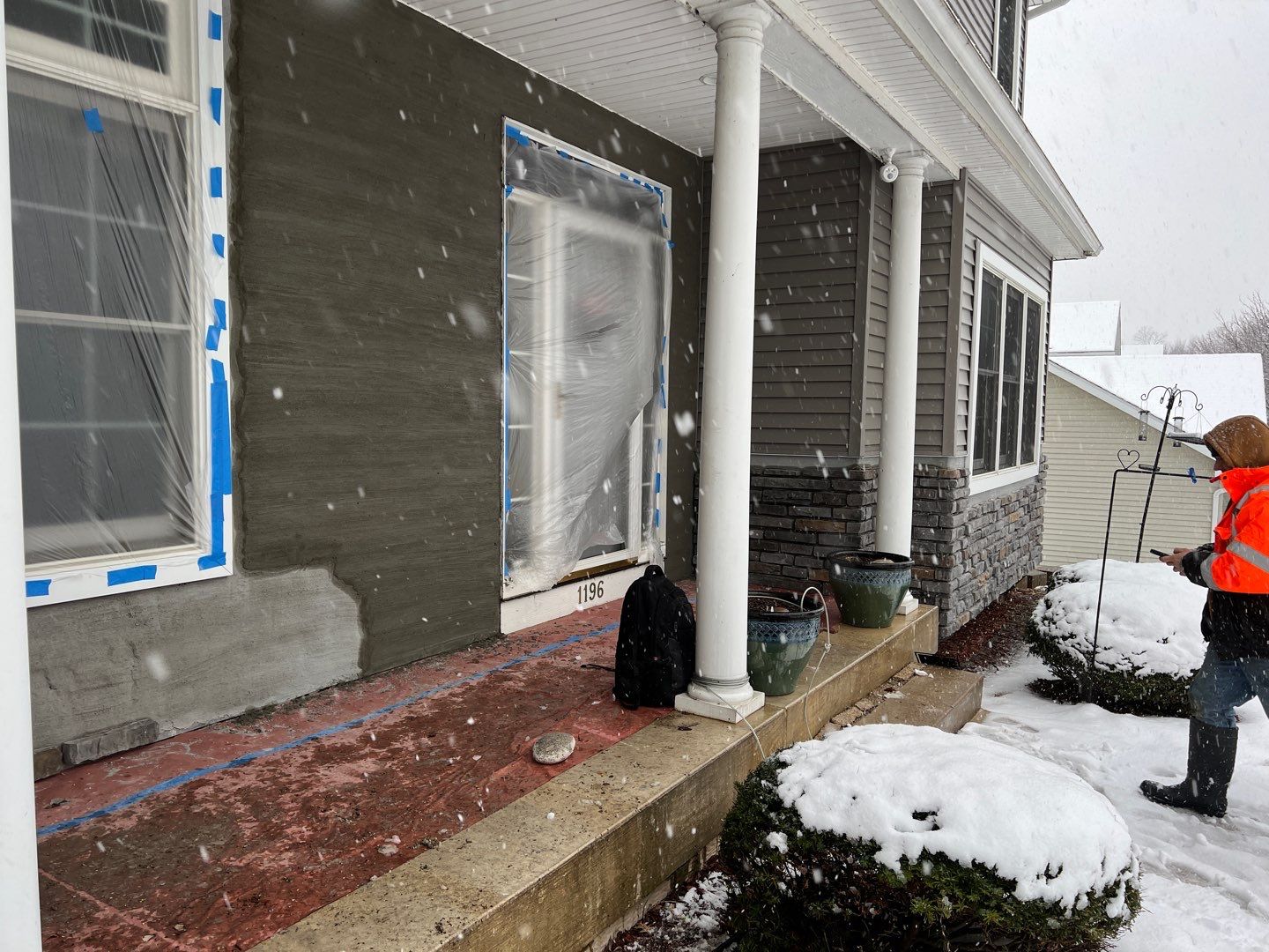 Masonry Veneer Stone Installation by ACE Waterproofing & Basement Solutions