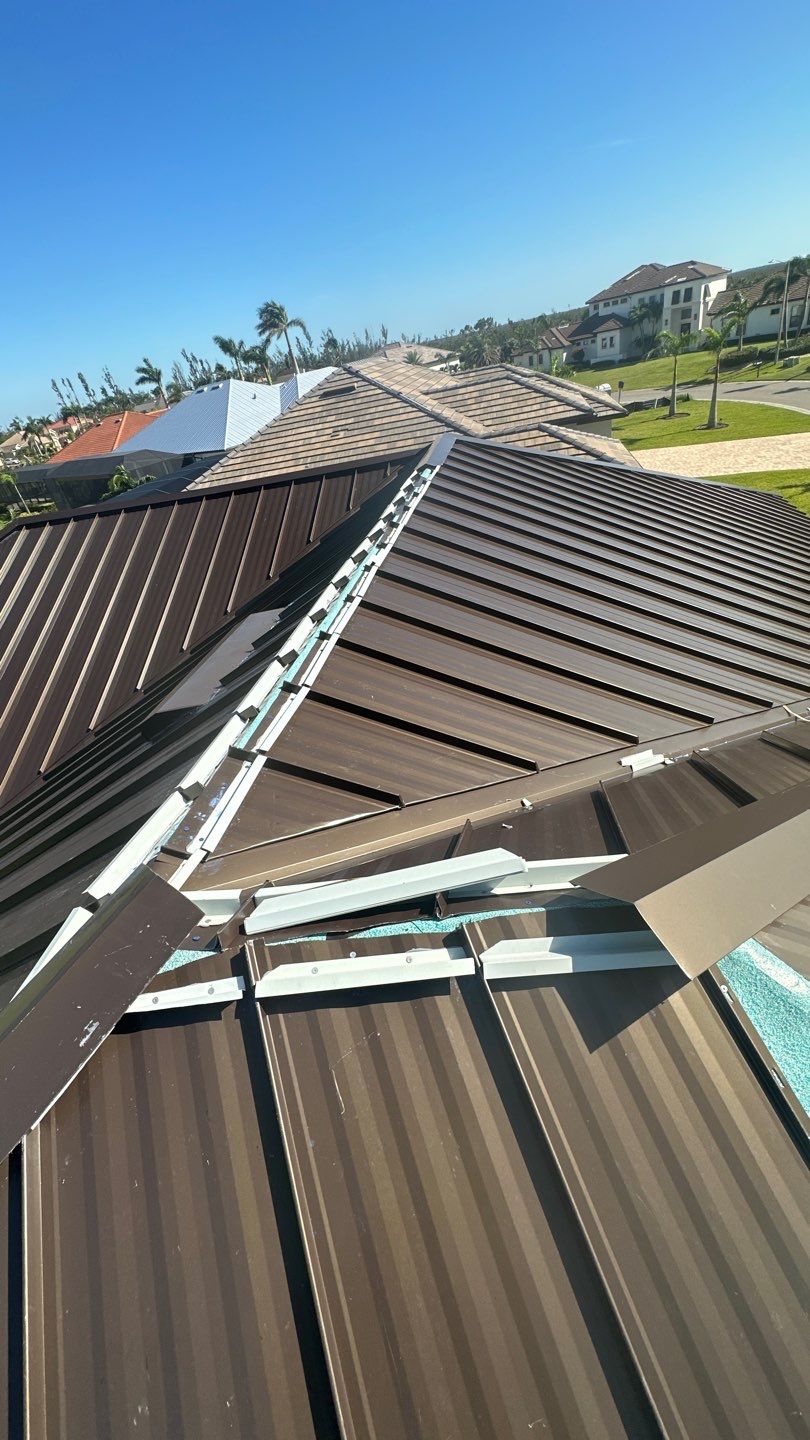 Residential Roofing Installation using Standing Seam Metal Roof in Cape Coral, FL by International Roofing