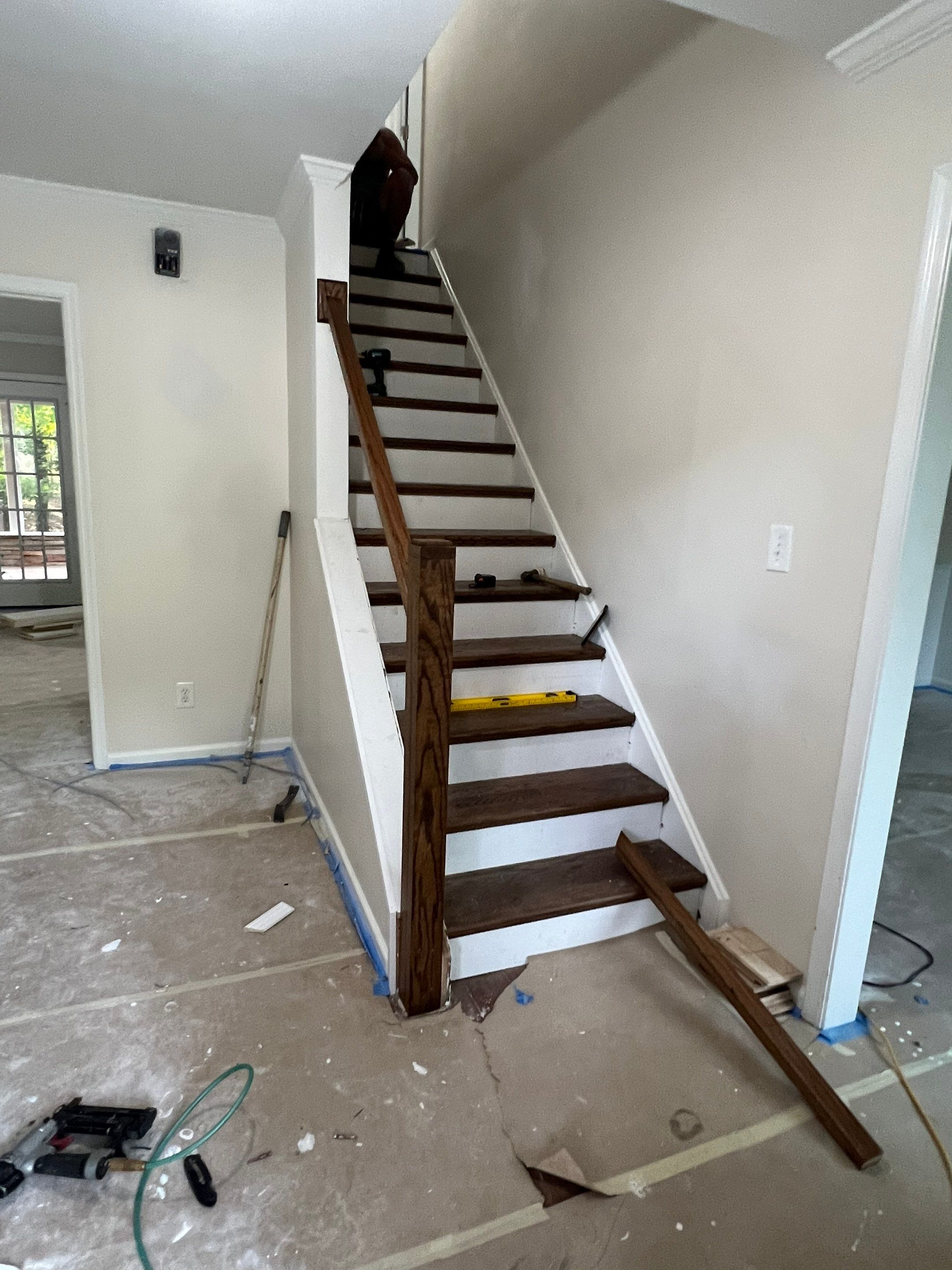 Dark Hardwood Floor Installation and Interior Painting in Marietta by Swift Home Renovations
