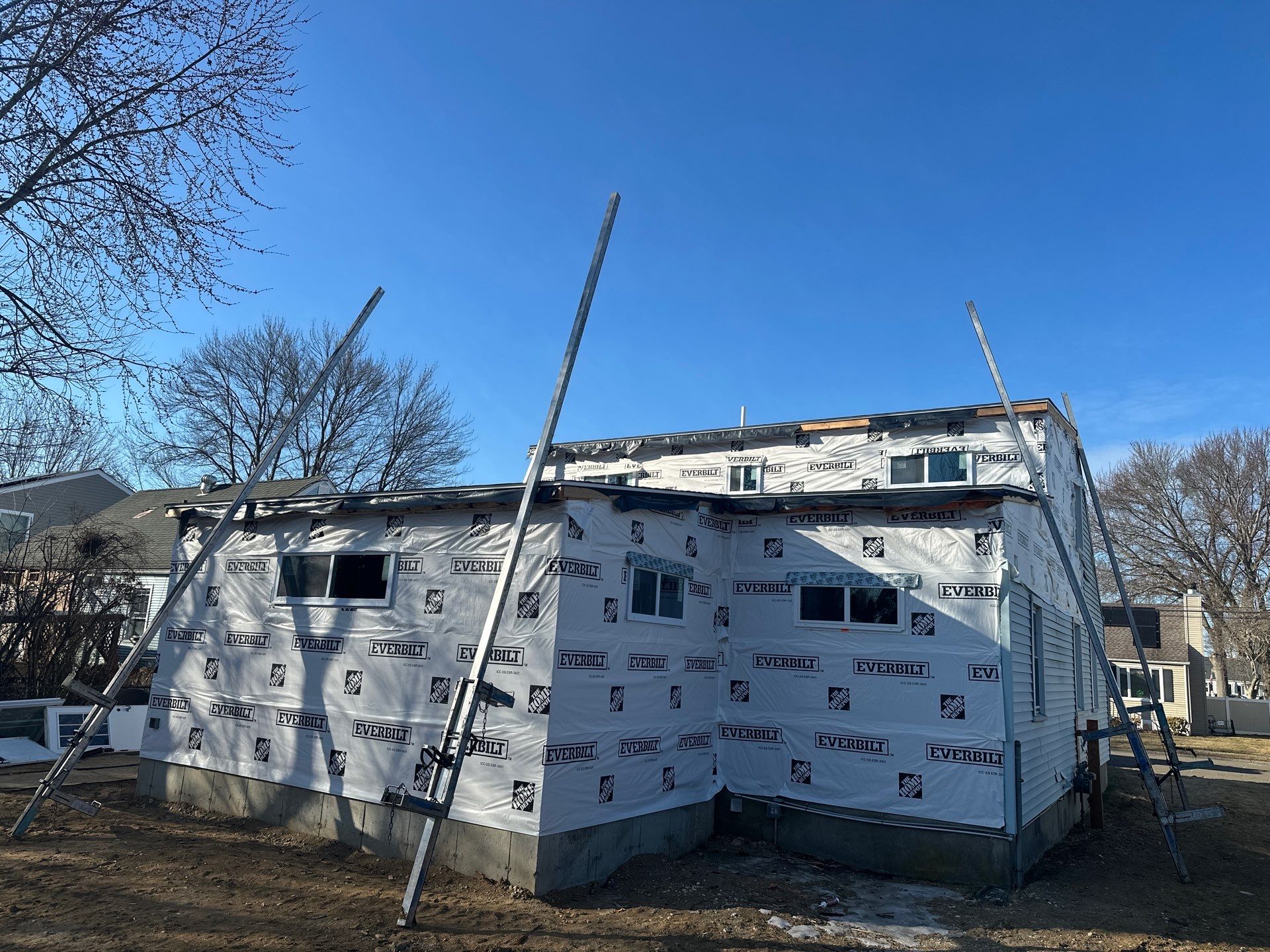Siding Installation using CertainTeed Monogram Vinyl Siding - D4 - Sterling Gray by A Plus Exterior