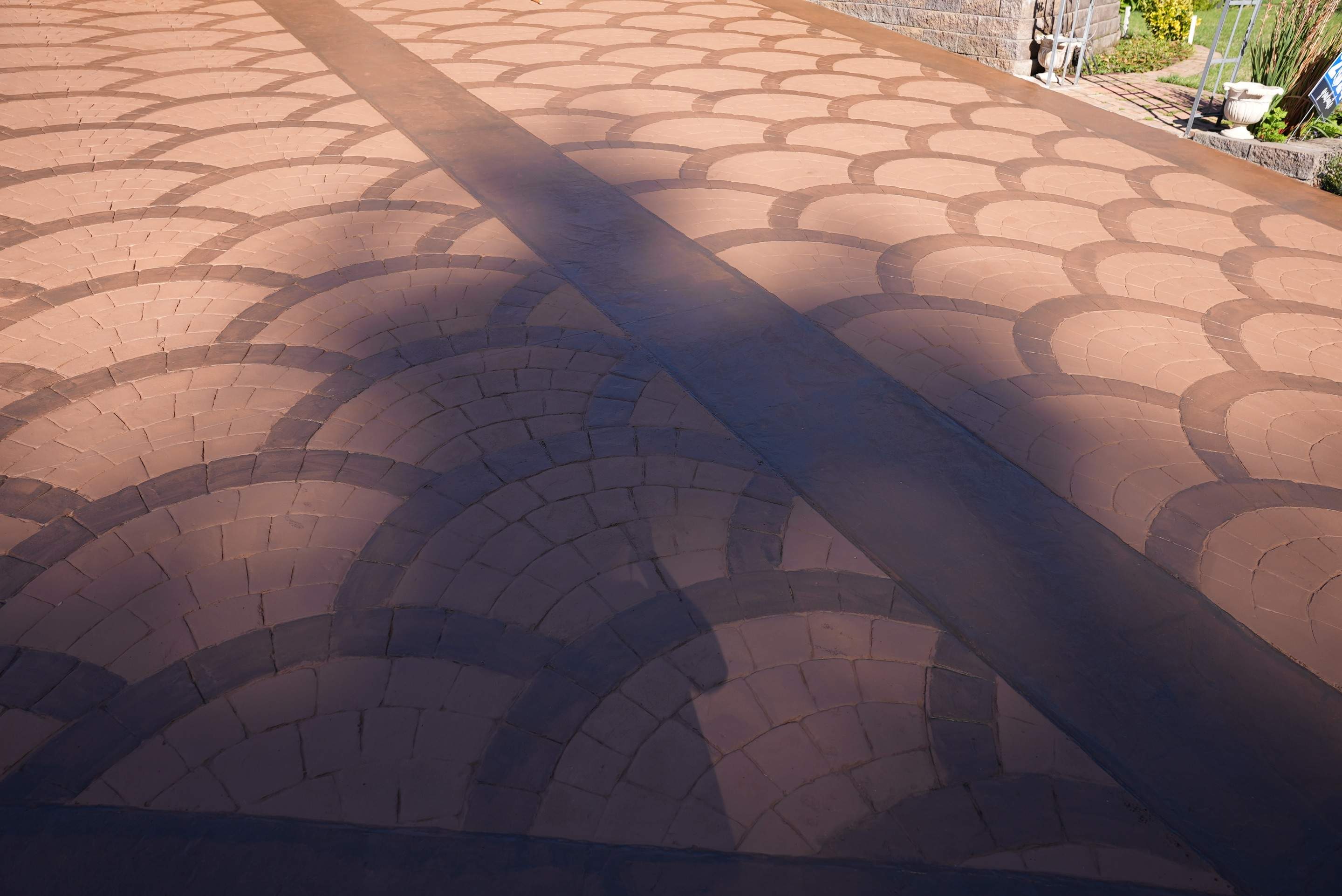 Mehta | Tiled Driveway with Sealer & Retaining Wall  by Jireh Asphalt & Concrete Inc 