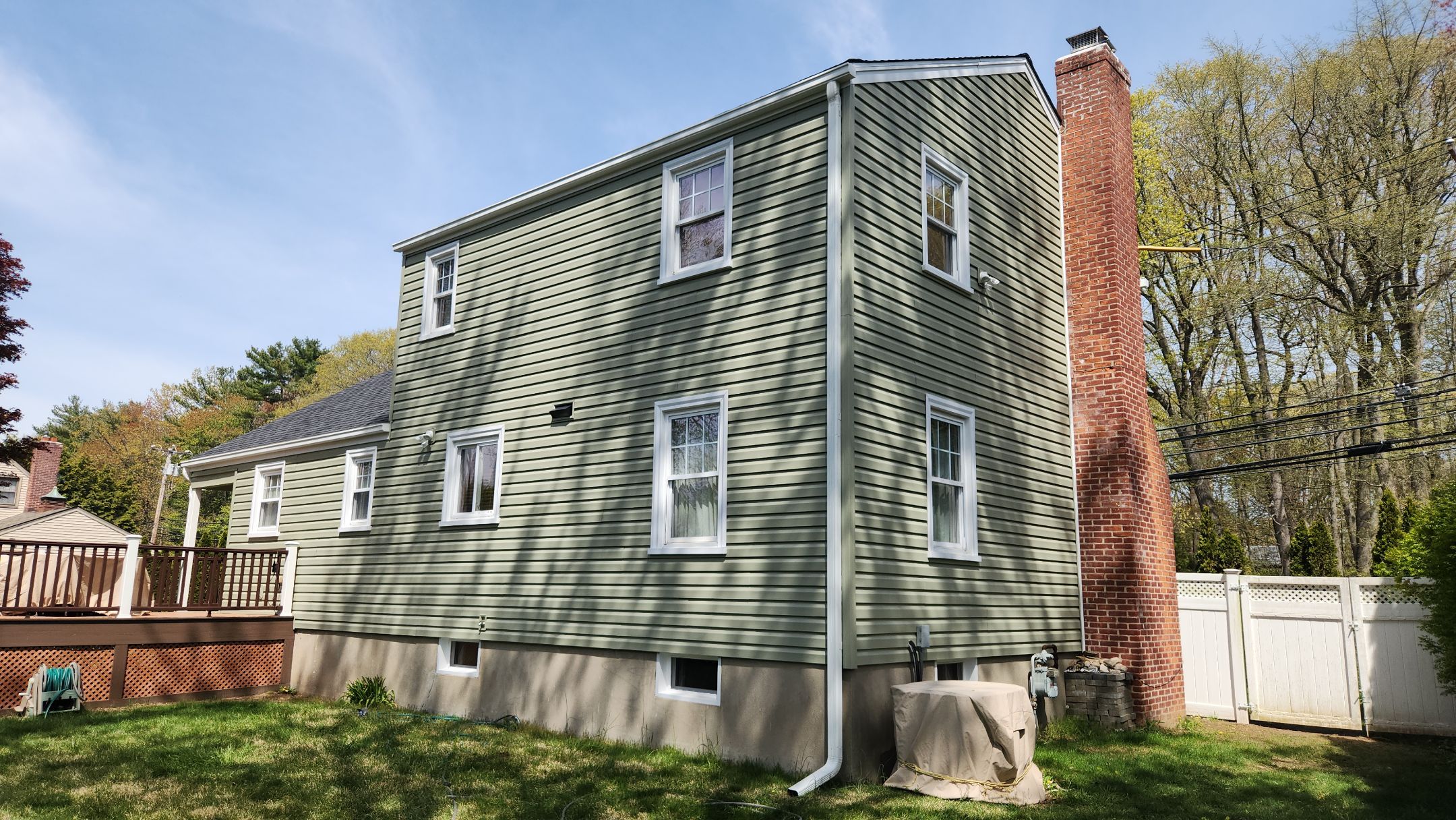 Refreshing siding upgrade with Cert Cedar Impressions D/7 straight bottom perfection, Cypress and Cert Monogram D/5 Dutchlap, Cypress by DiGiorgi Roofing and Siding Inc
