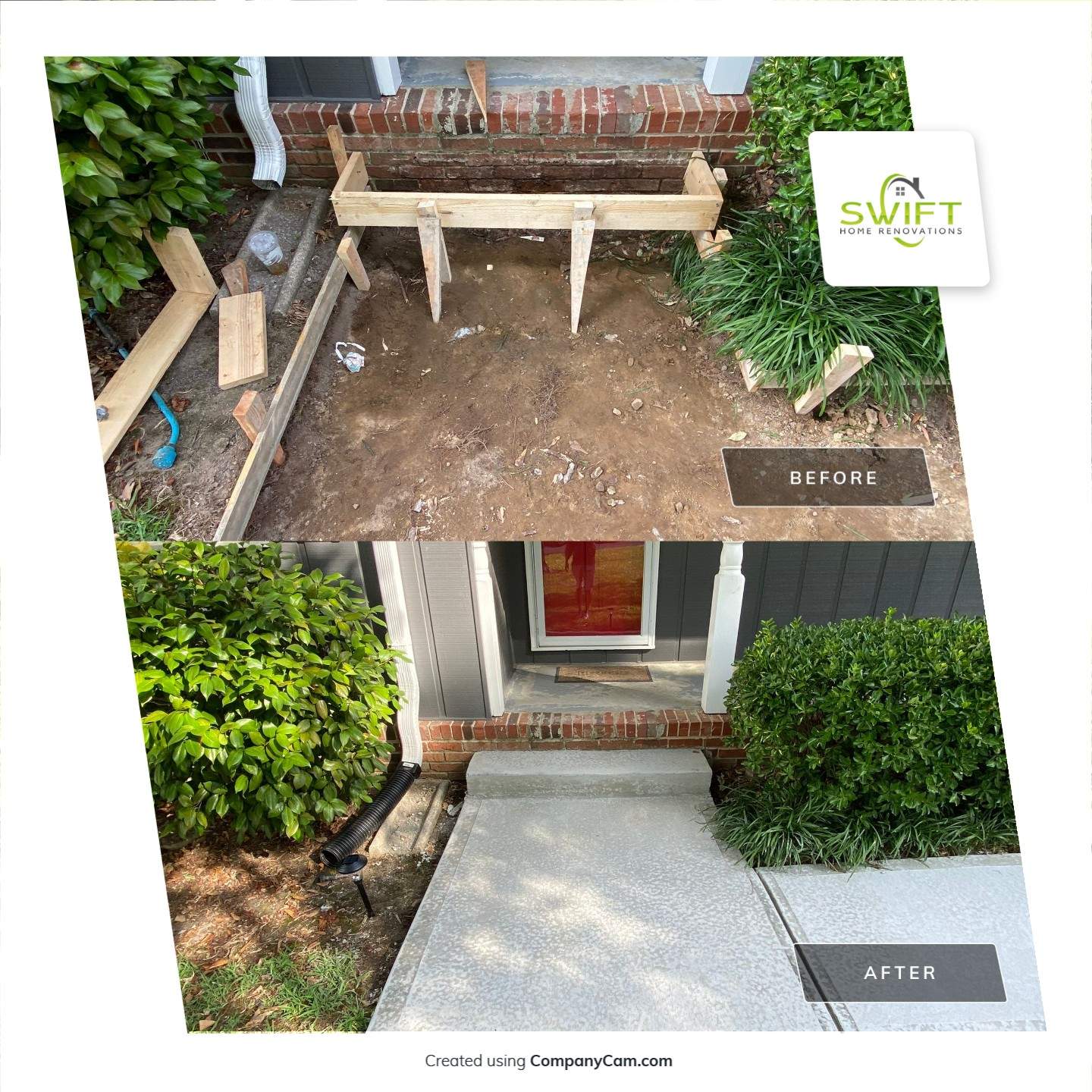 Driveway Replacement and New Concrete Walkway in Snellville by Swift Home Renovations 