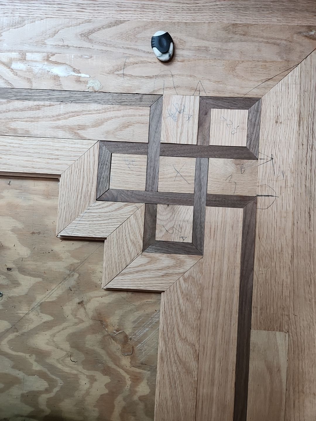 Ann Arbor Elegance: Red Oak and Walnut Living Room Masterpiece by Ann Arbor Hardwoods