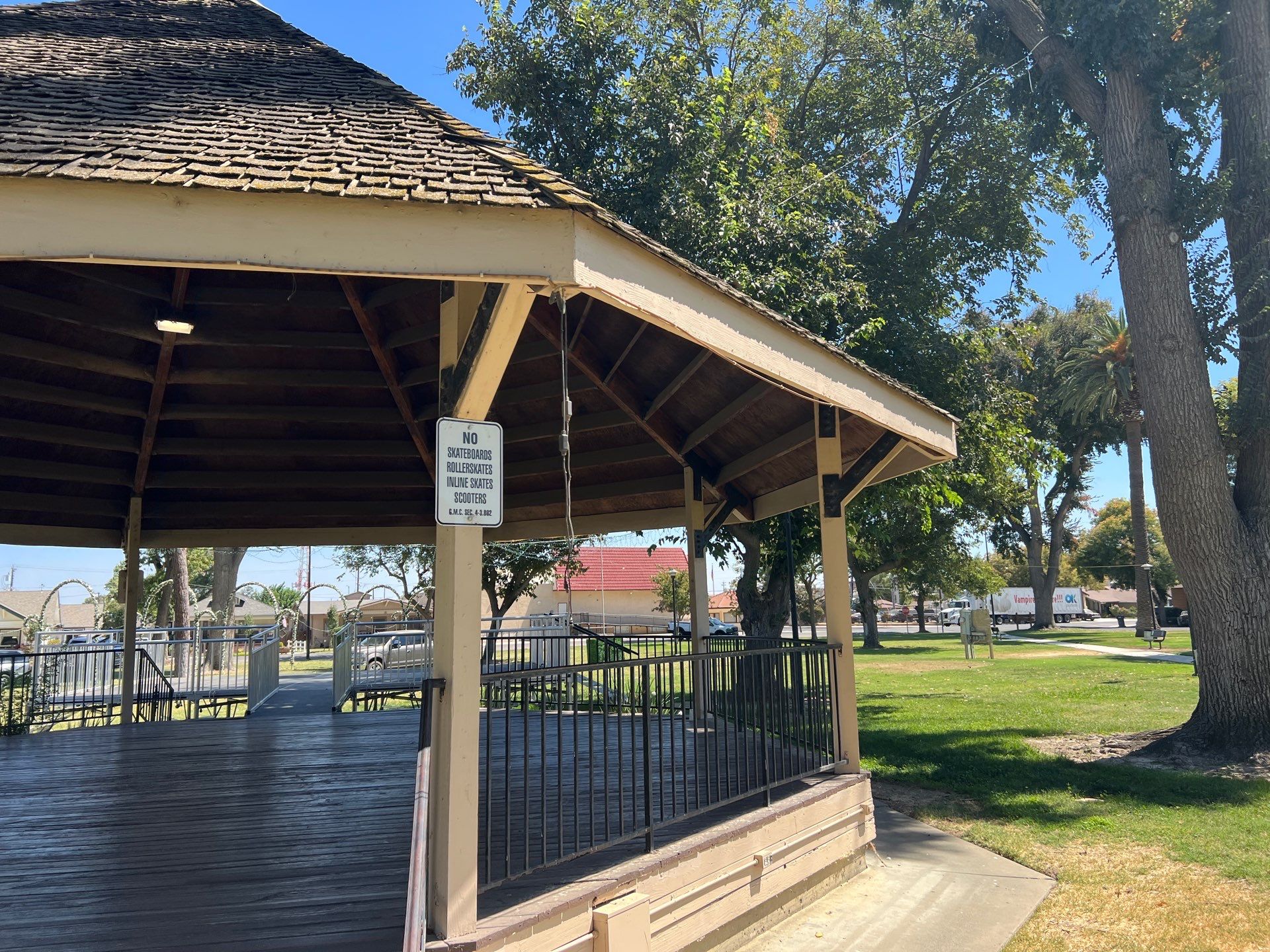 City of Gustine Gazebo project by Straight Edge Roofing Inc