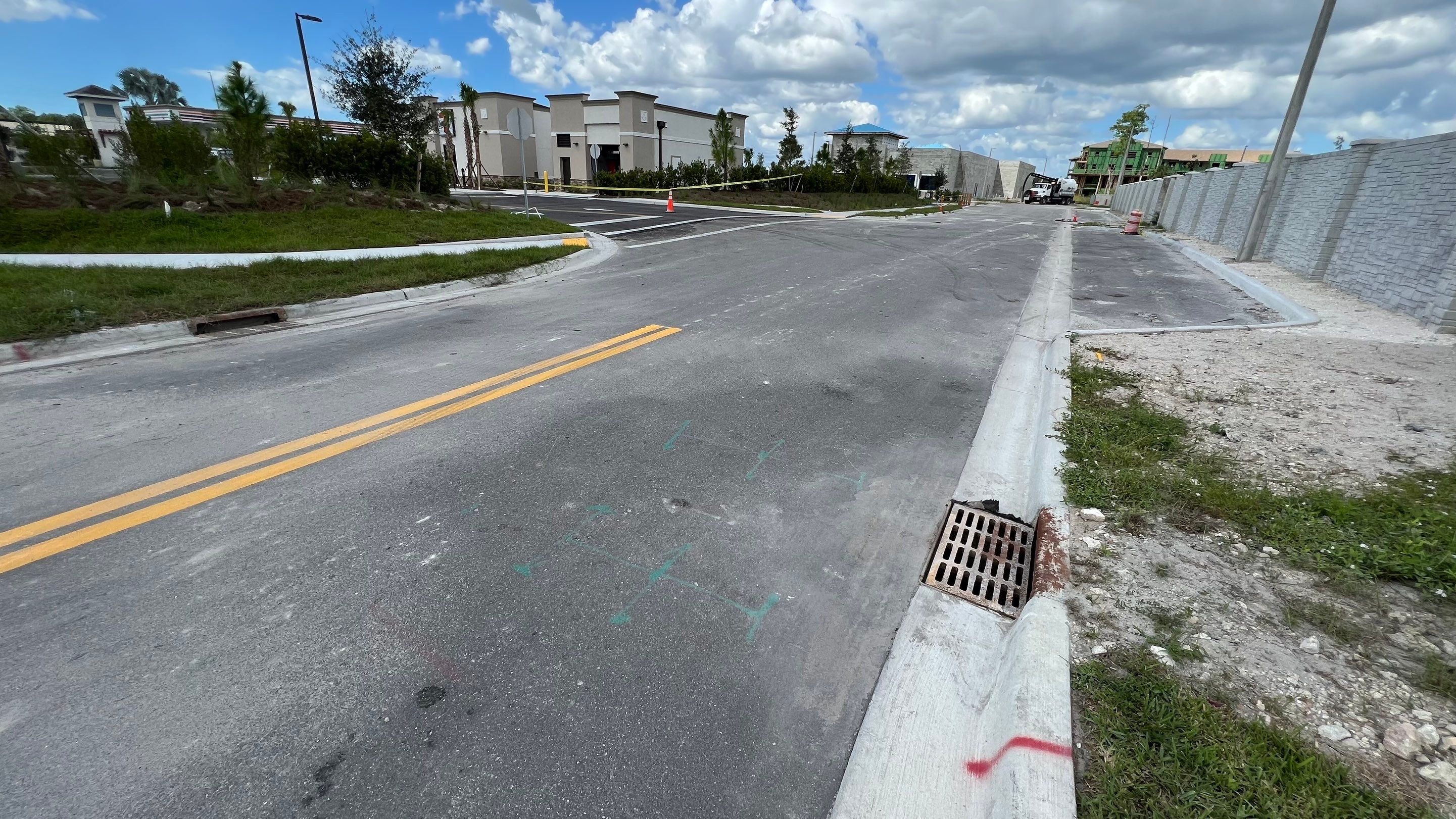 New Construction Storm Drain System Cleaning by APS Power & Water