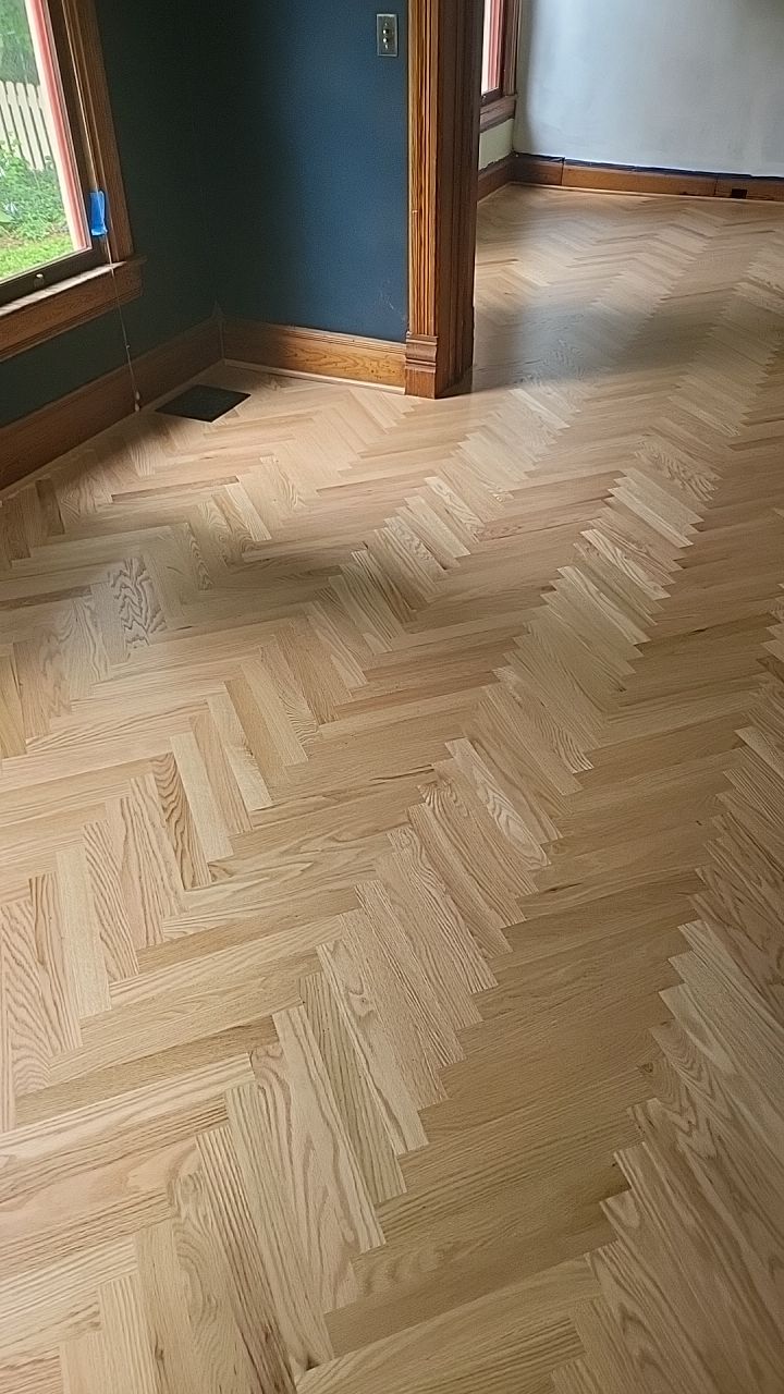 Historical herringbone by Ann Arbor Hardwoods 