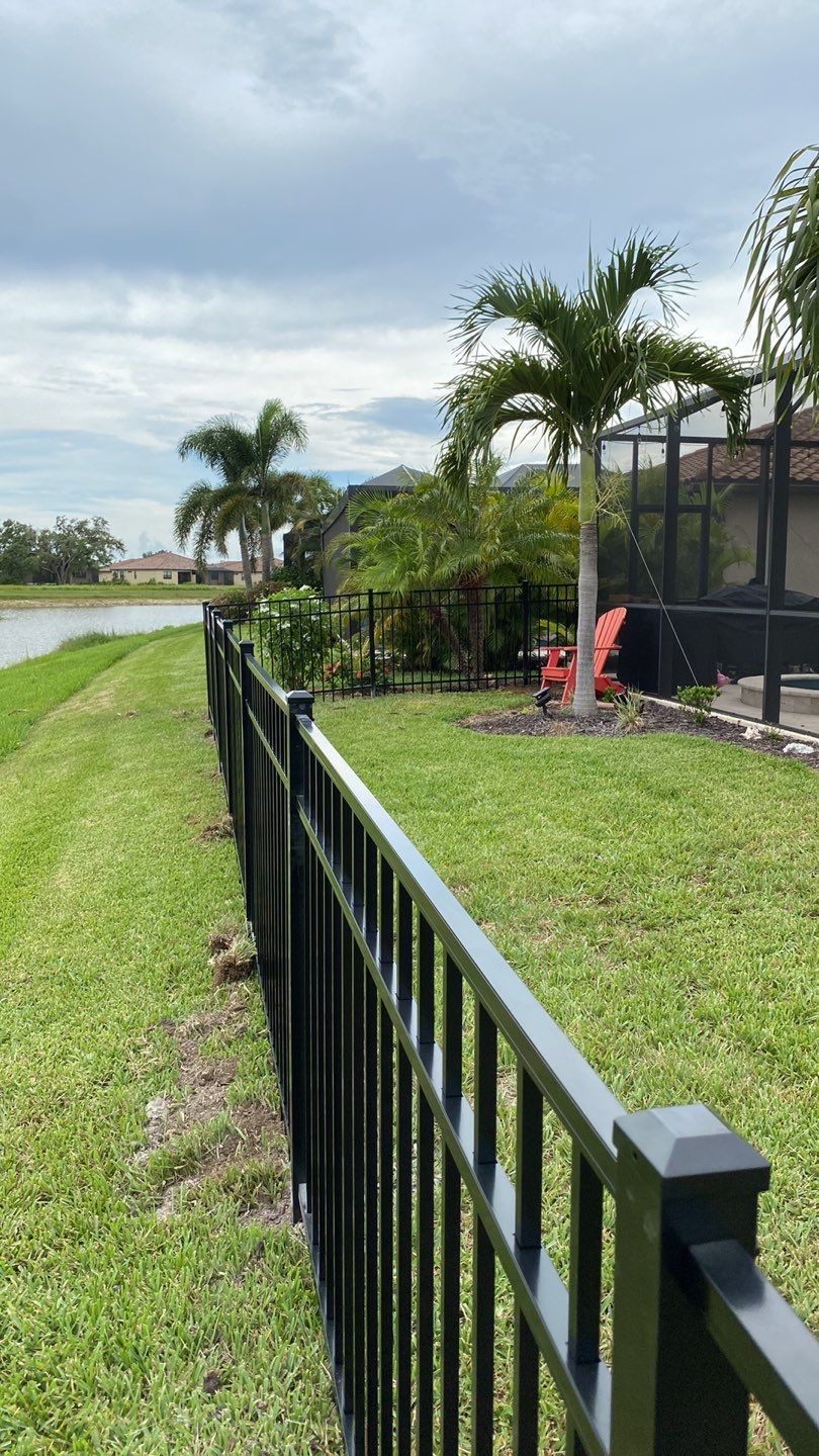 Aluminum Fence Installation using Black 3 Rail Aluminum Fence by Asap fence and gates, LLC