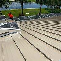 24ga 1.5" Mechanical Seam Sierra Tan by Total Roofing System The Metal Roof Experts