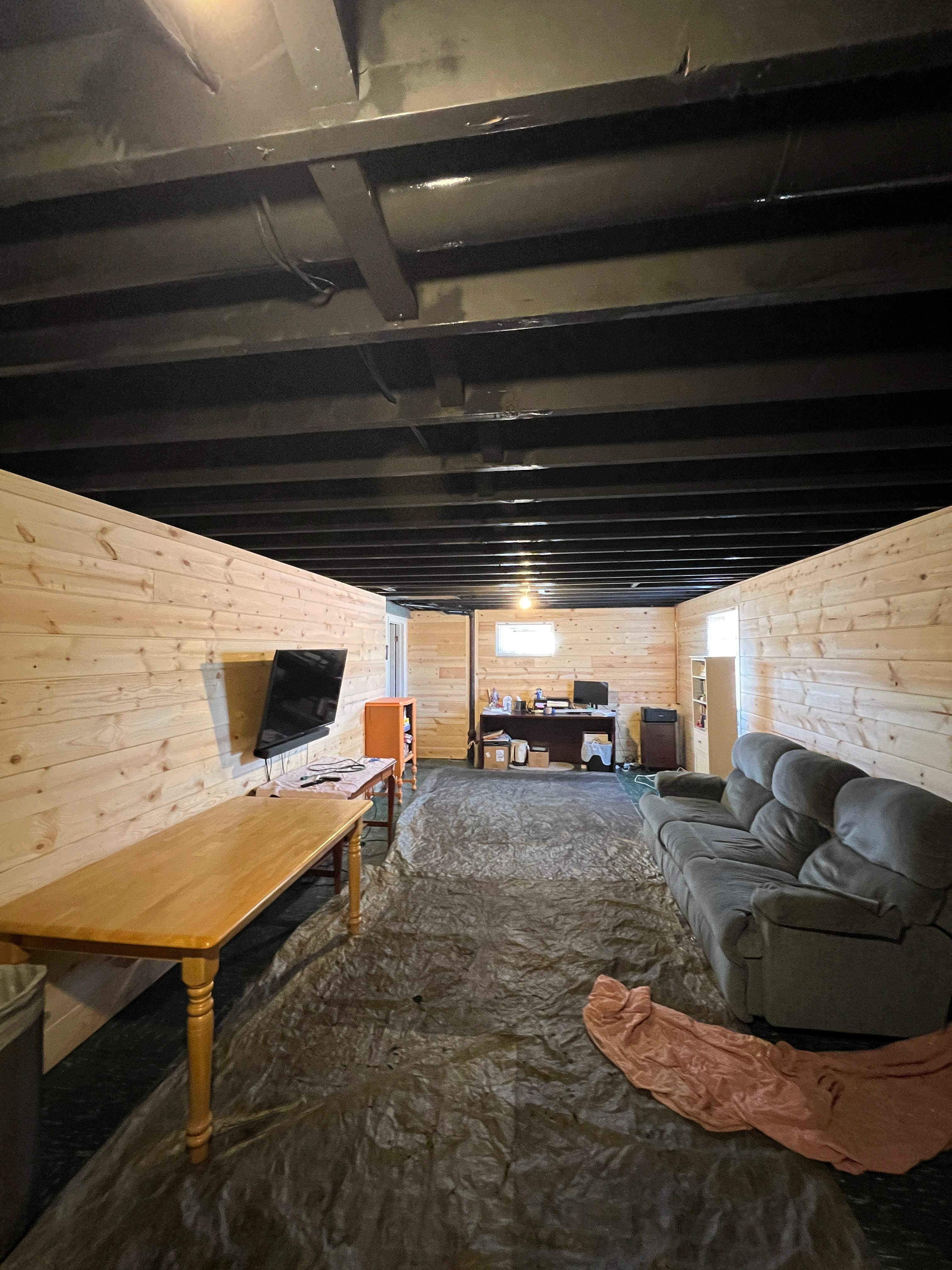 Basement Ceilings Black by Grandview Painting