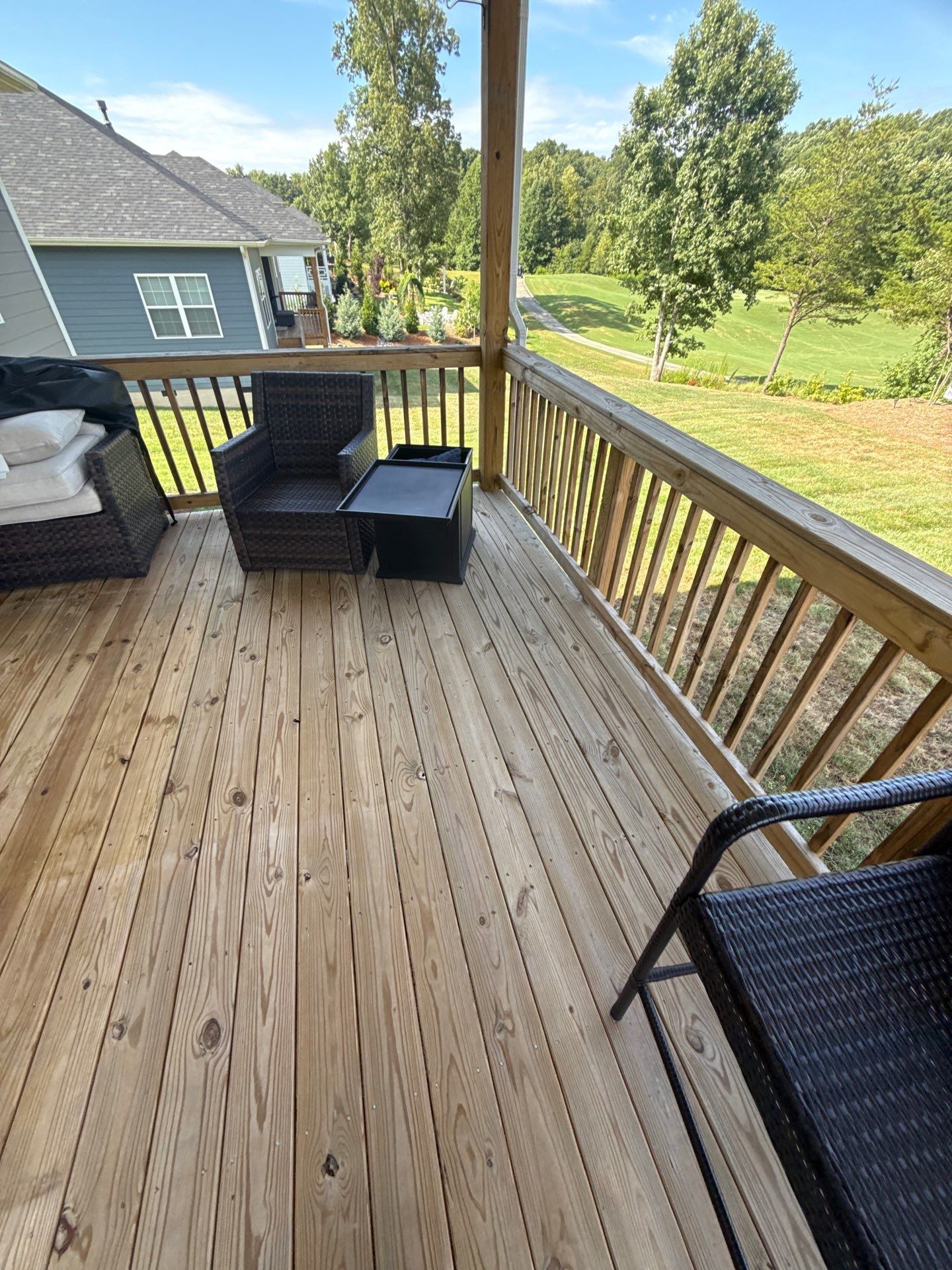 Wood Deck, Concrete porch using Wood and Conrete Sealant by DuraSeal