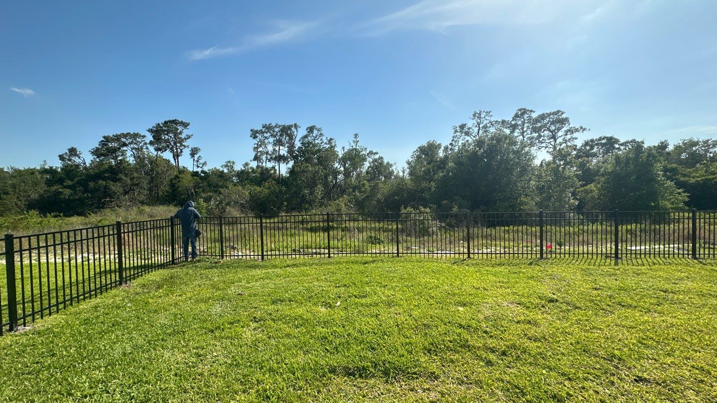 Aluminum Fence Installation using Black 3 Rail Aluminum Fence by Asap fence and gates, LLC