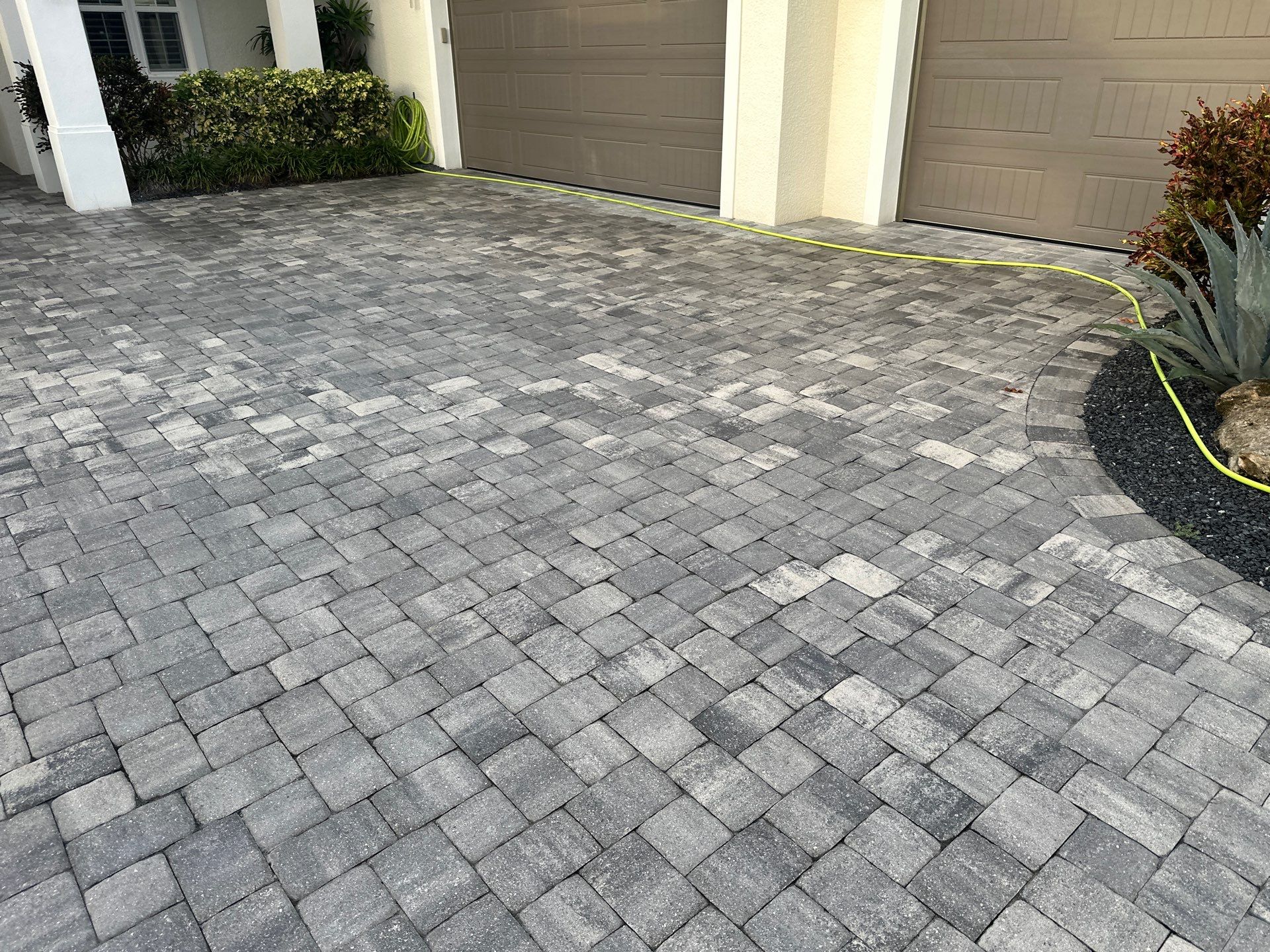 Paver Driveway, Sidewalk, and Culvert Cleaning in Winding River Community, Bradenton, FL by Sunshine AquaWash