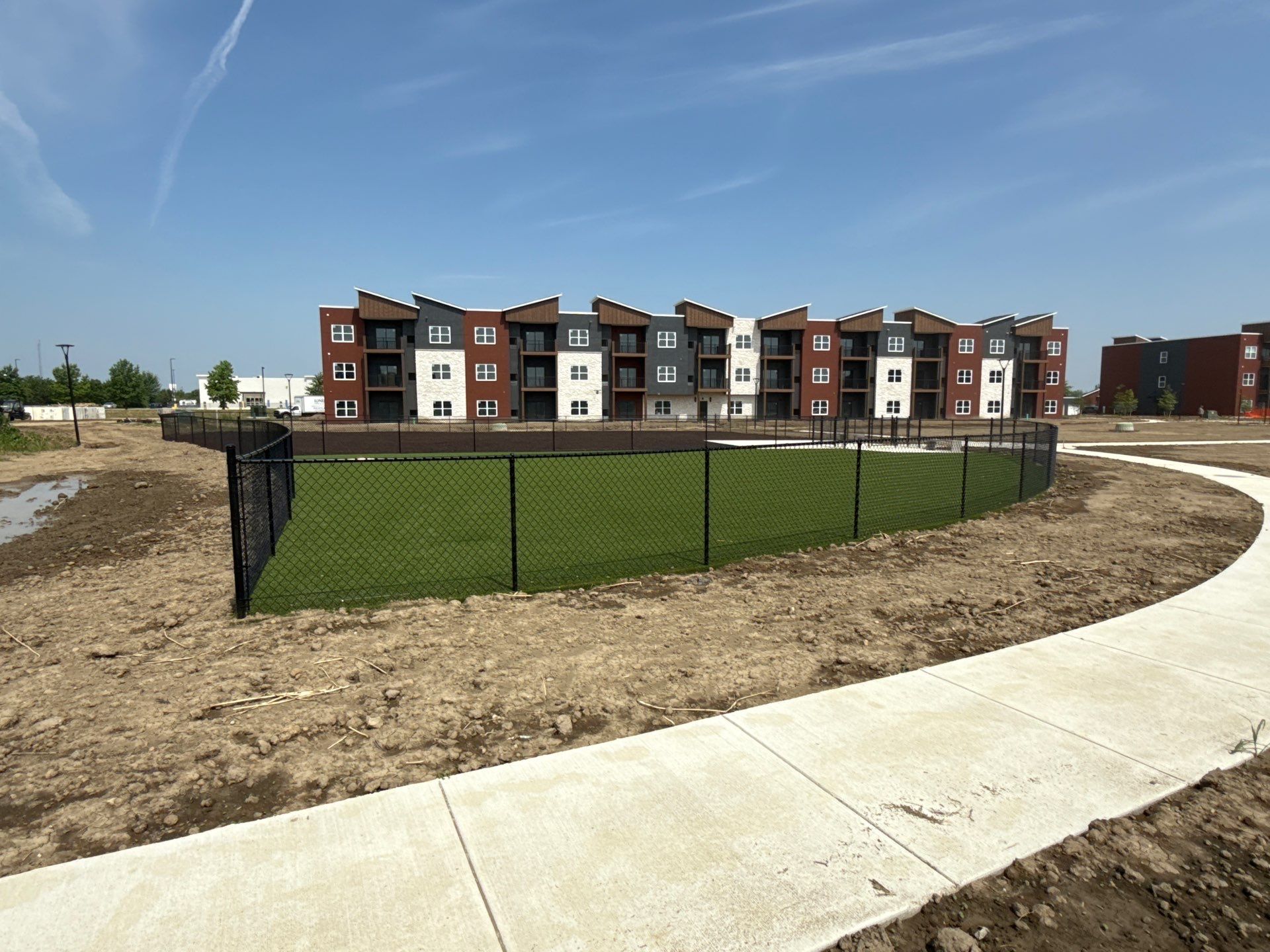 Custom Putting Green and Pet Parks @ Union Station Apartments in Marysville, Ohio by Southwest Greens Midwest