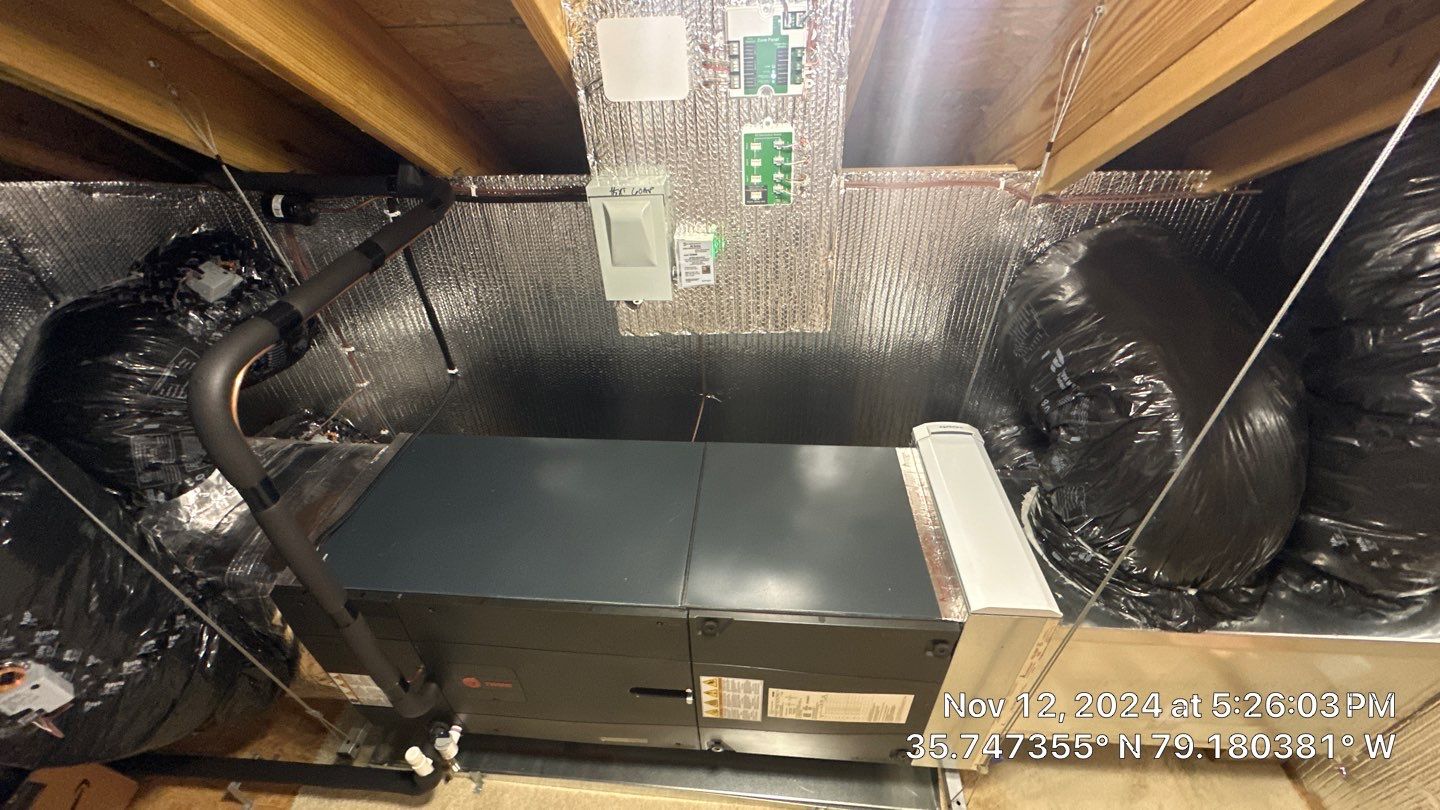 Trane XV20i Split Heat Pump Install  by Nick's Mechanical LLC.