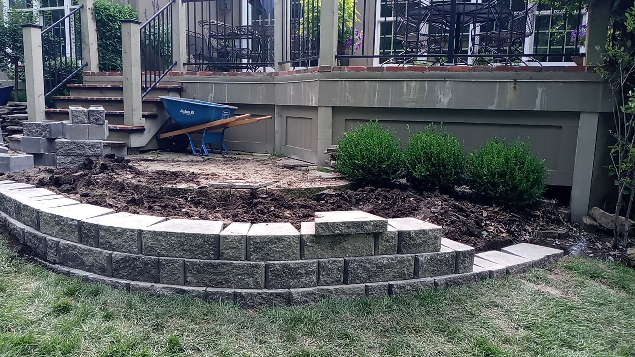 New Driveway and Sidewalk by LAND ESCAPES LLC