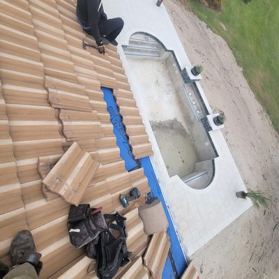 Residential Roofing Repair using Concrete Tile