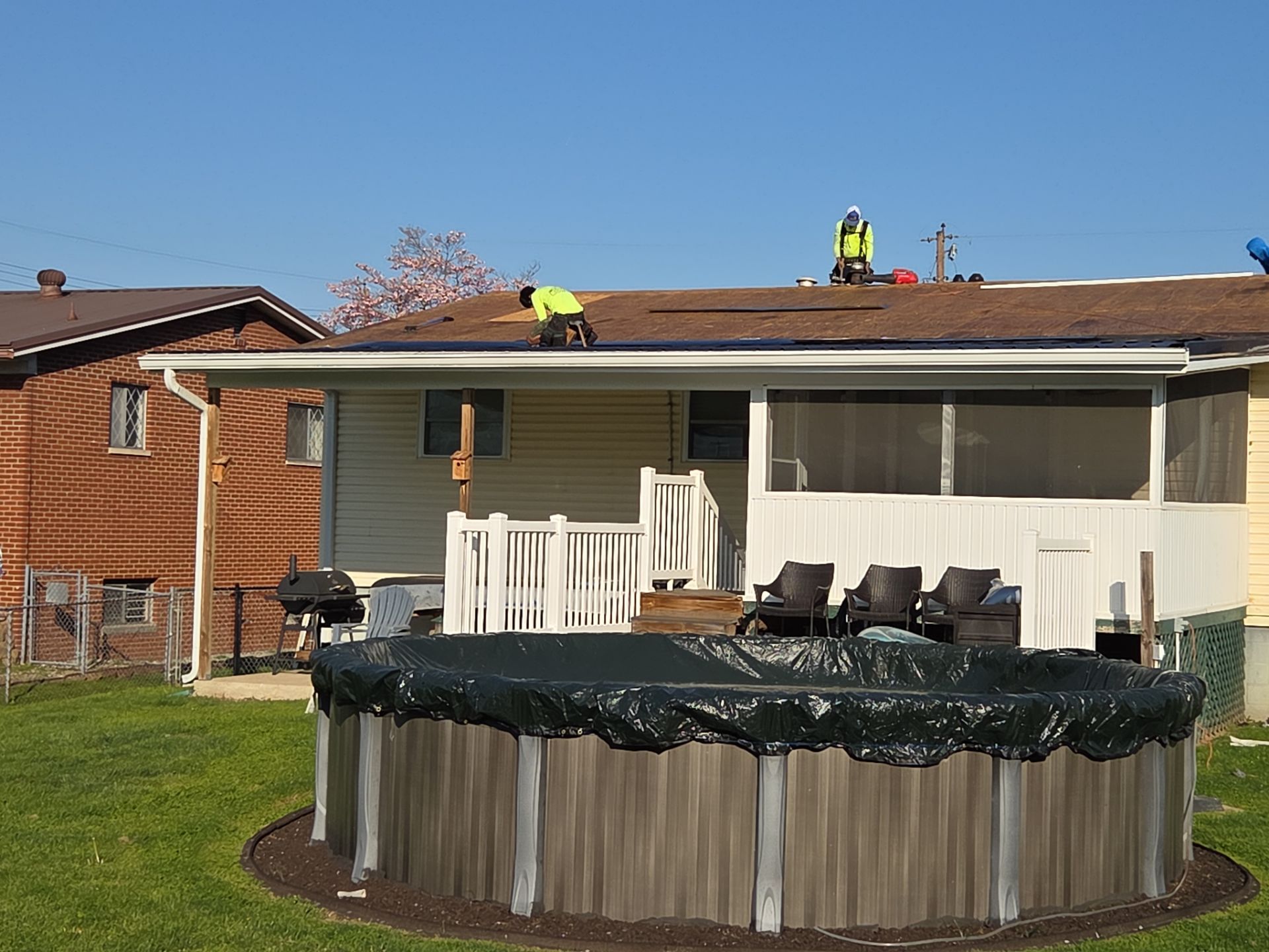 Residential Metal Roofing Installation on South Point Split-Level Home by Mr. Roofer