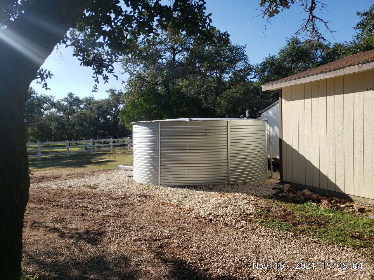 10000 gallons for water security. by Hill Country Rain Water