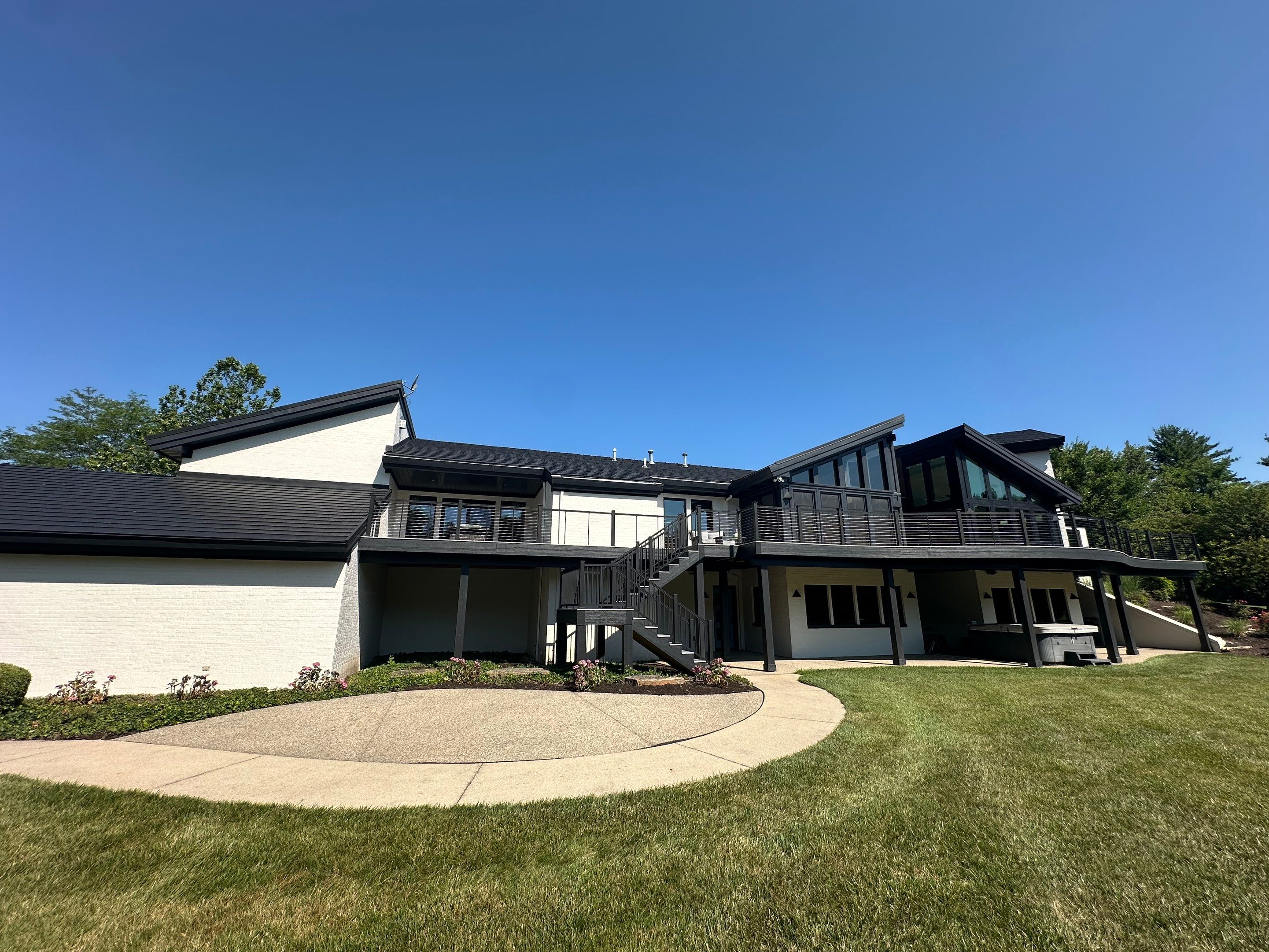 Black Frost Metal Shake Roof & Modern Exterior Renovation – Fort Wayne, IN by 4Ever Metal Roofing