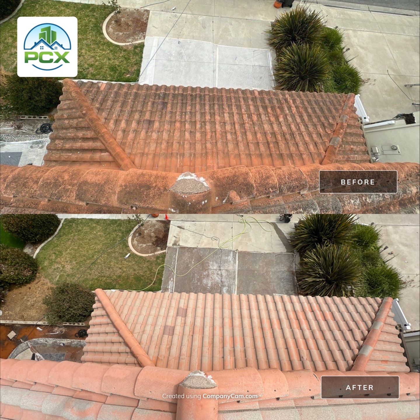 Roof washing in Huntington Beach, CA by Property Cleaning Experts, LLC