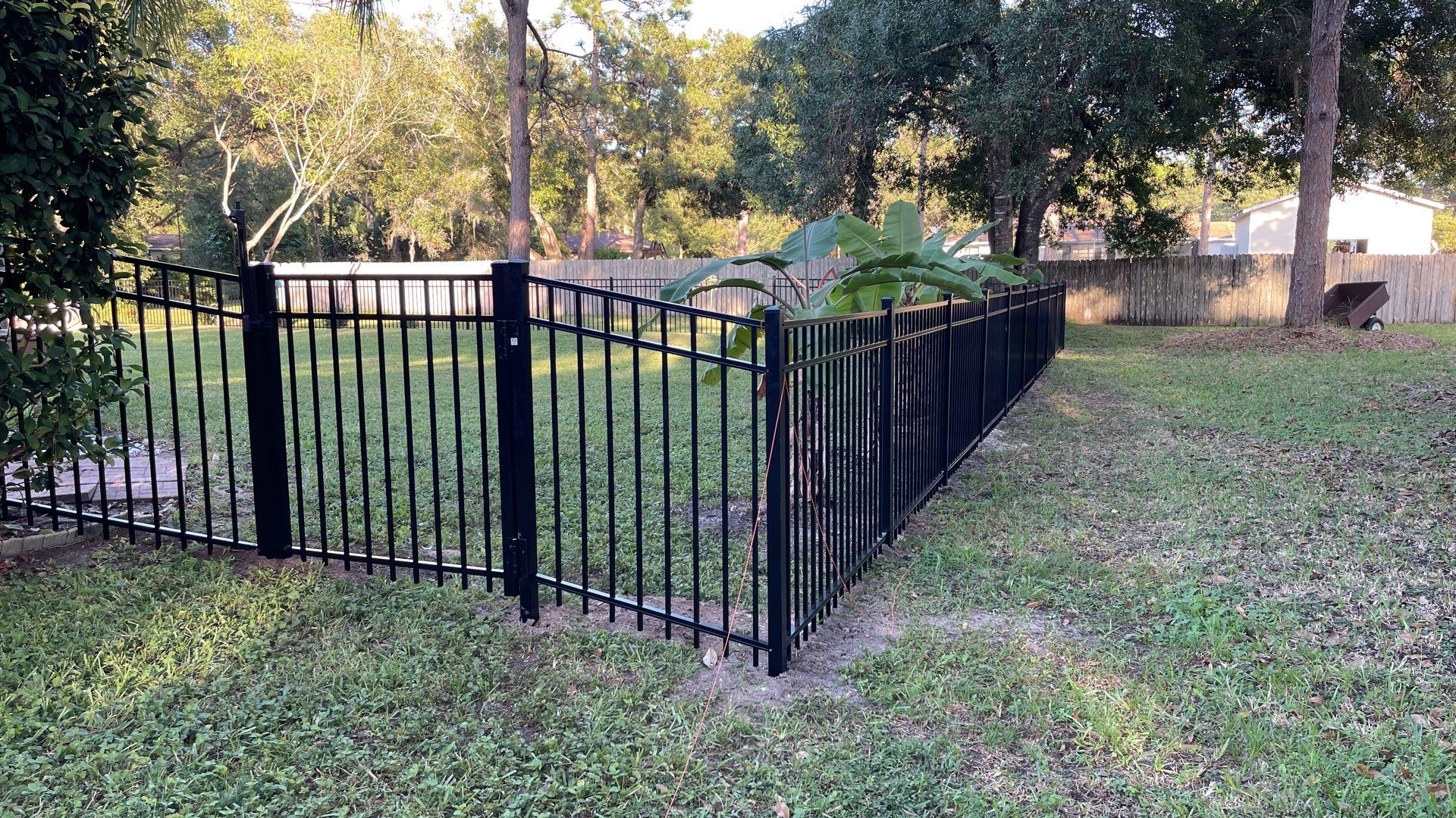 Bradenton, FL 4 ft. Tall 3-Rail Black Aluminum Fence by Asap fence and gates, LLC